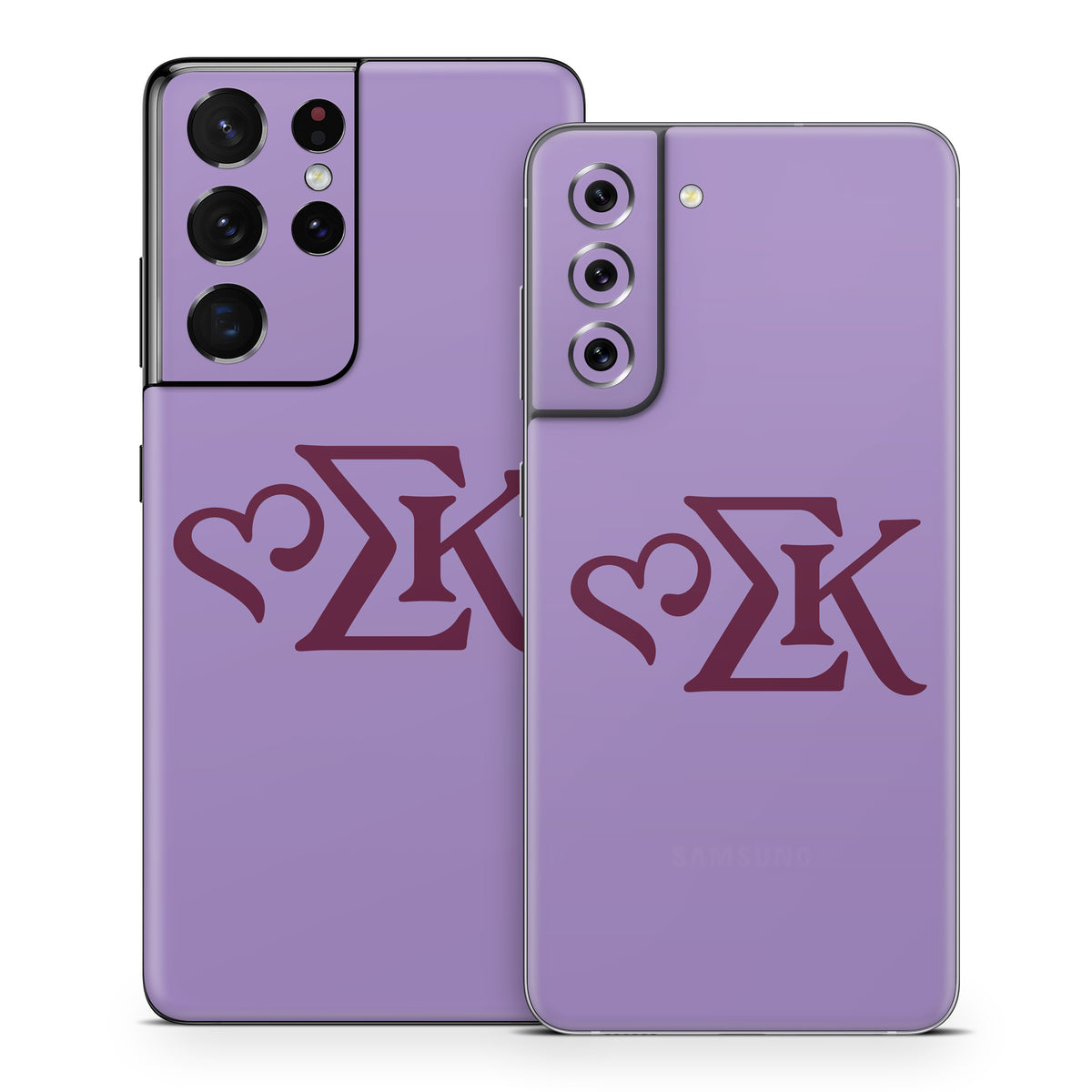 Sigma Kappa Greek Letters Mary Maroon on Legacy Lavender - Samsung Galaxy S21 Skin