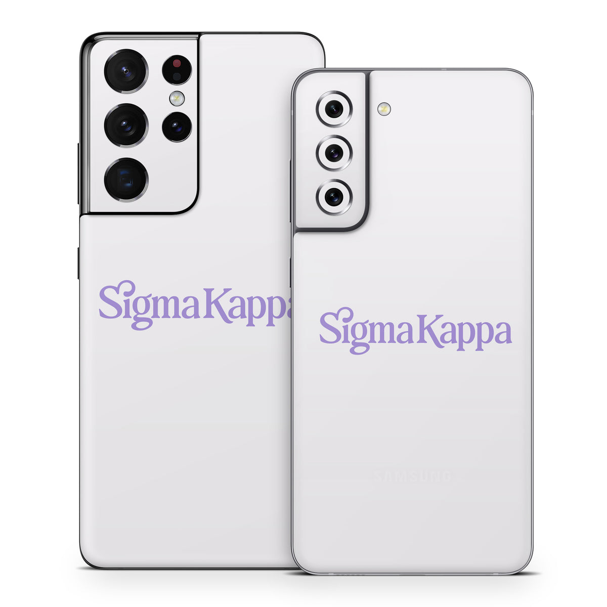 Sigma Kappa Primary Logo Legacy Lavender on Dove Love - Samsung Galaxy S21 Skin