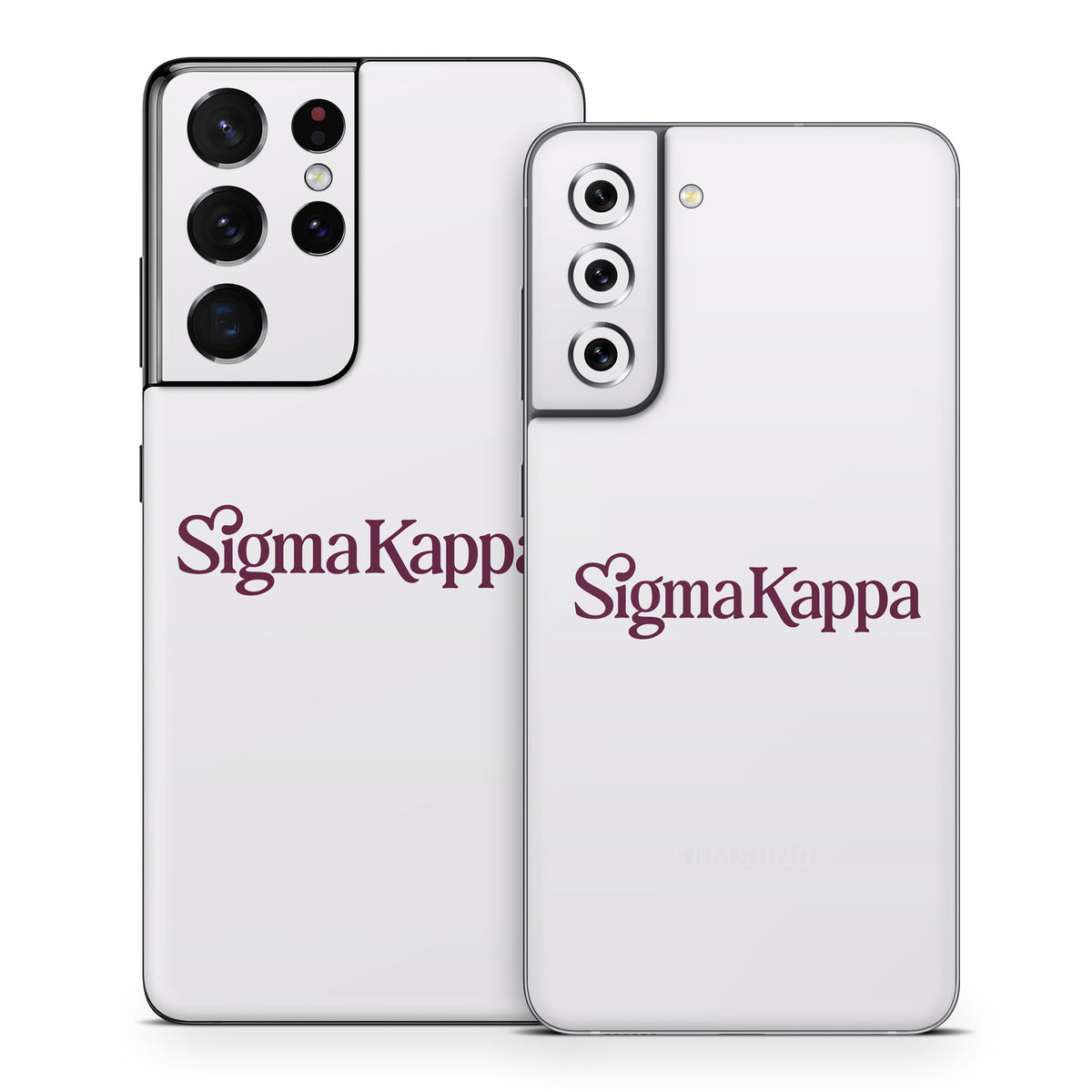 Sigma Kappa Primary Logo Mary Maroon on Dove Love - Samsung Galaxy S21 Skin