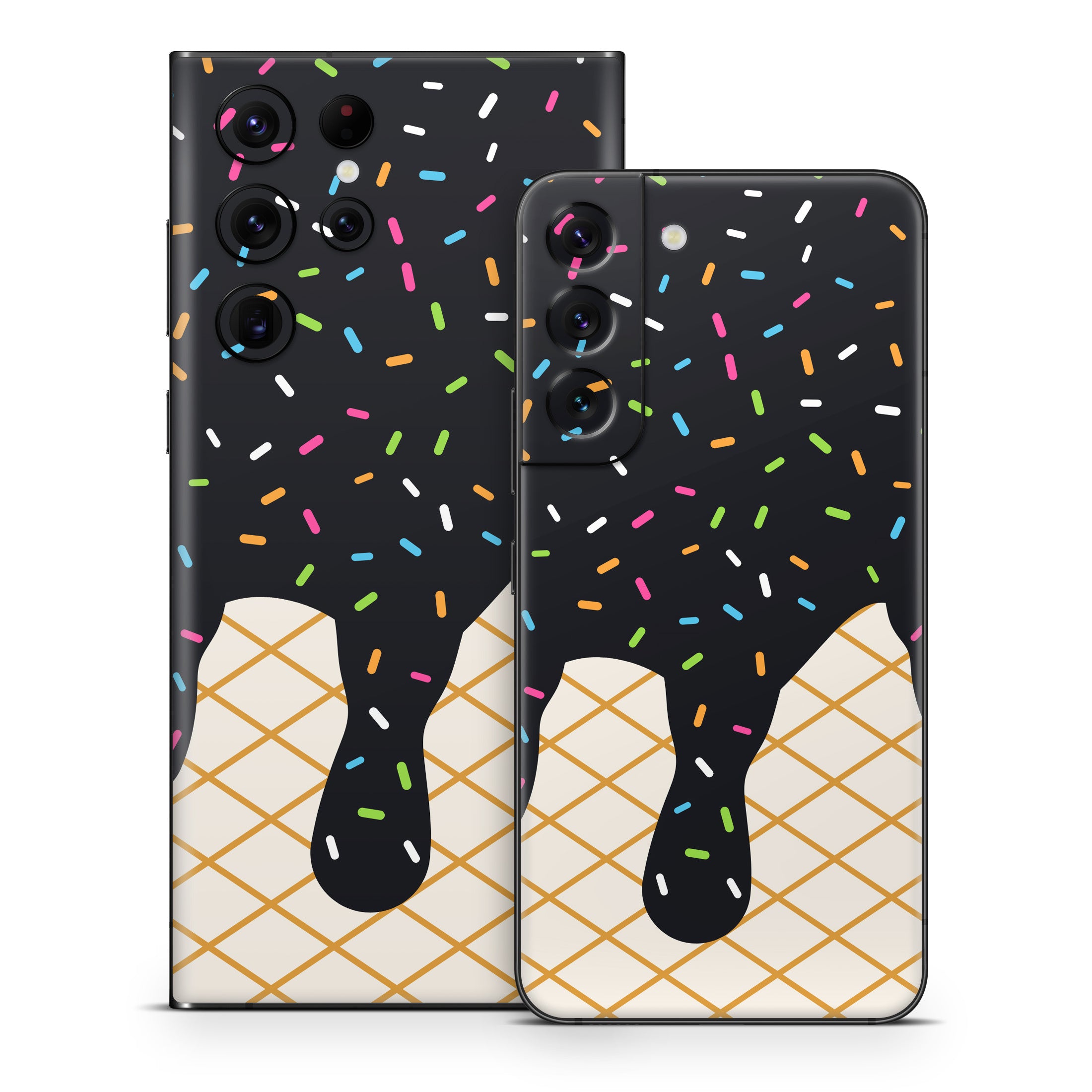Black Ice Cream Drip - Samsung Galaxy S22 Skin
