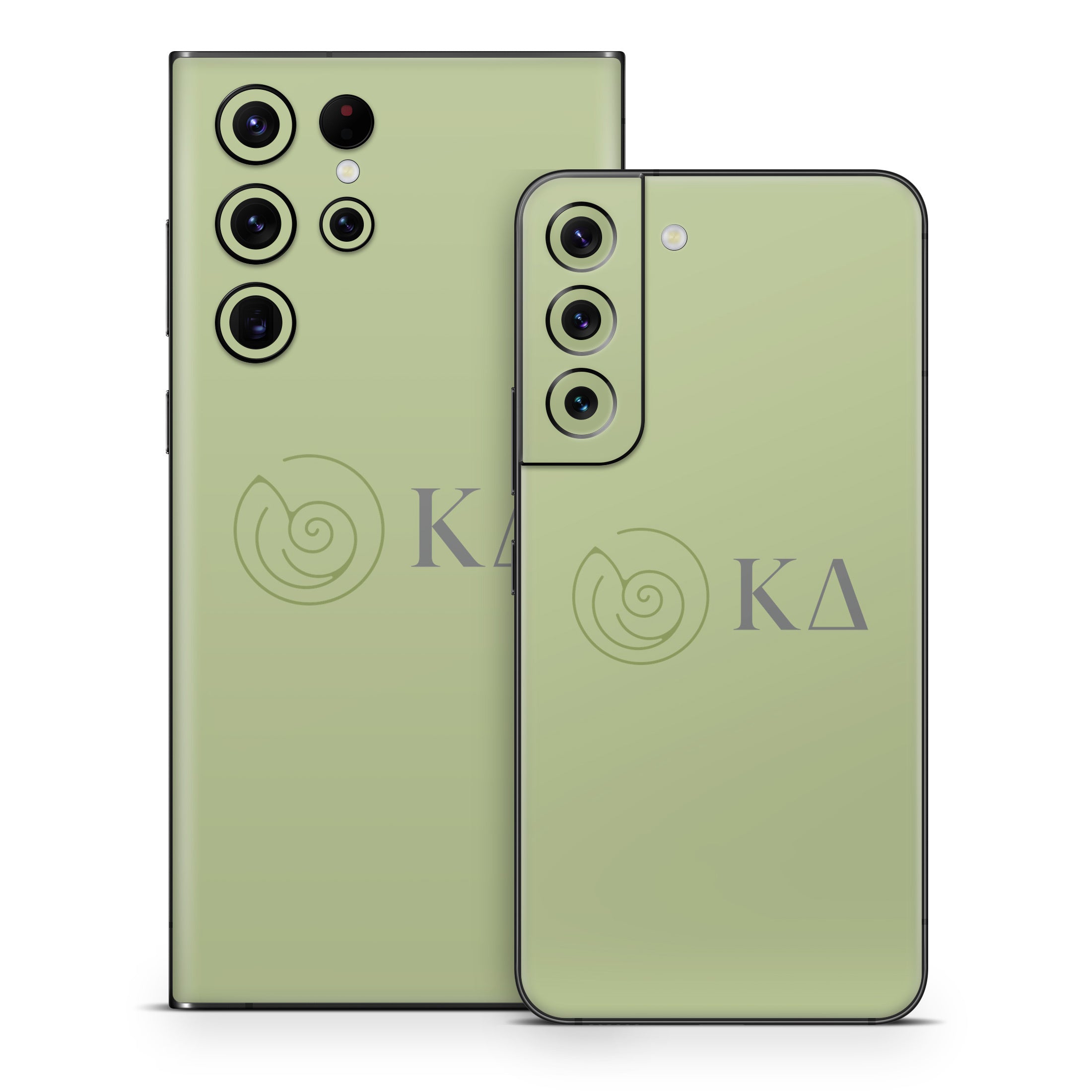 Kappa Delta Greek Letters Light Olive - Samsung Galaxy S22 Skin