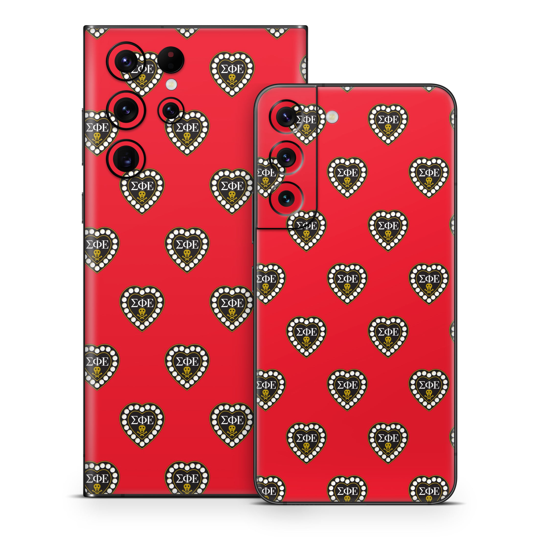 Sigma Phi Epsilon Badge Pattern Red - Samsung Galaxy S22 Skin