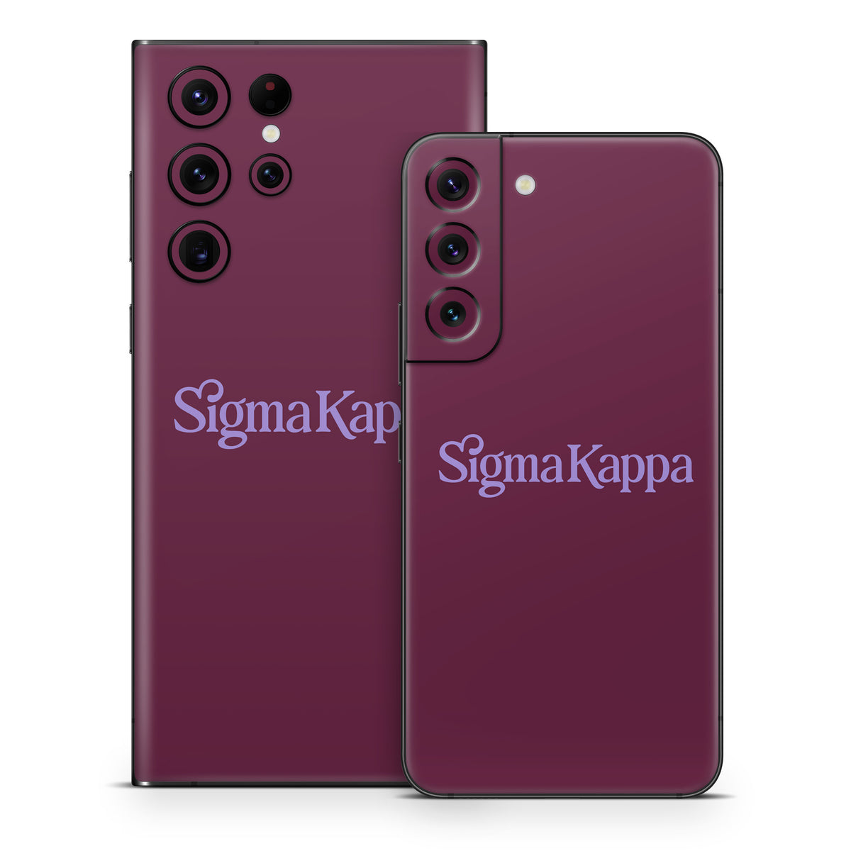 Sigma Kappa Primary Logo Legacy Lavender on Mary Maroon - Samsung Galaxy S22 Skin