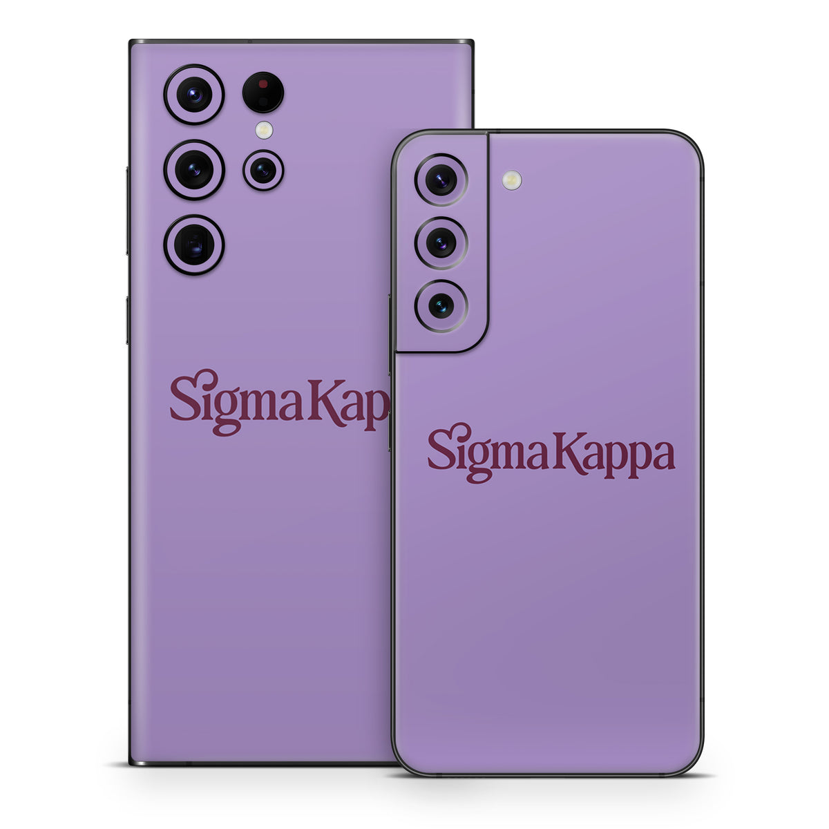 Sigma Kappa Primary Logo Mary Maroon on Legacy Lavender - Samsung Galaxy S22 Skin