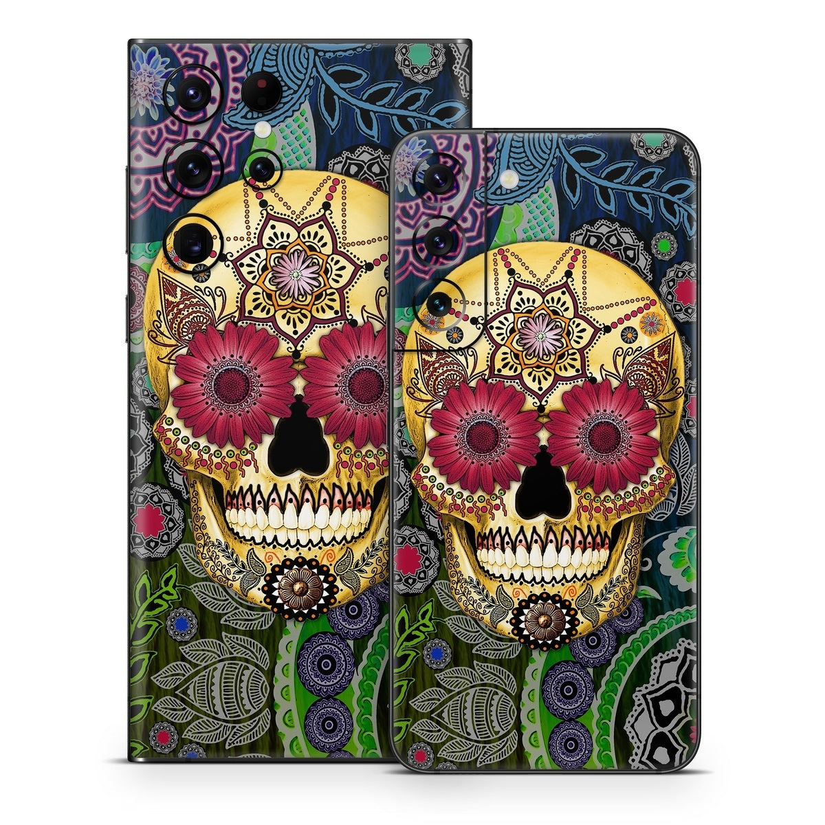 Sugar Skull Paisley - Samsung Galaxy S22 Skin