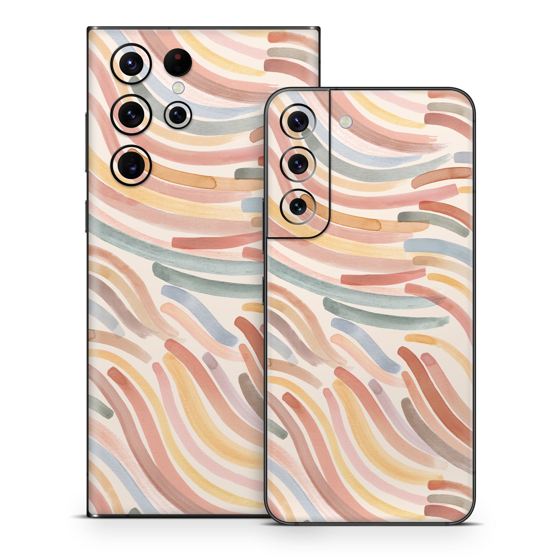 Terracotta Brushstroke Waves - Samsung Galaxy S22 Skin
