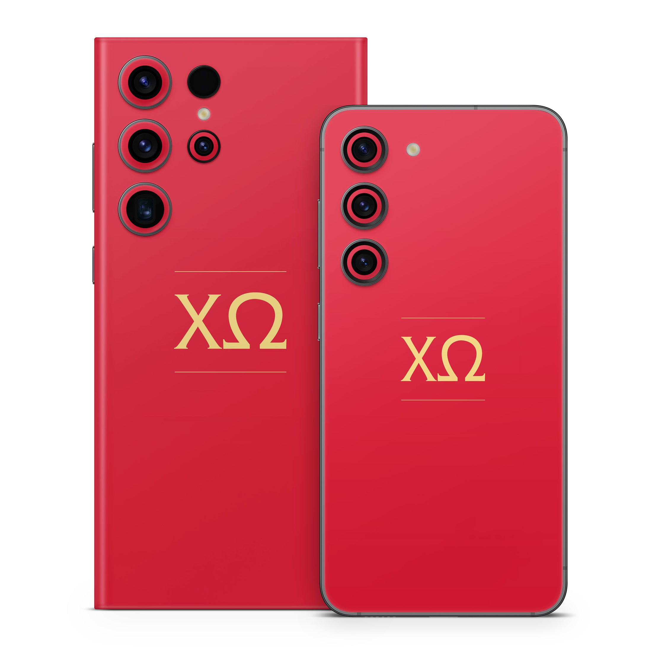 Chi Omega Letters Cardinal - Samsung Galaxy S23 Skin