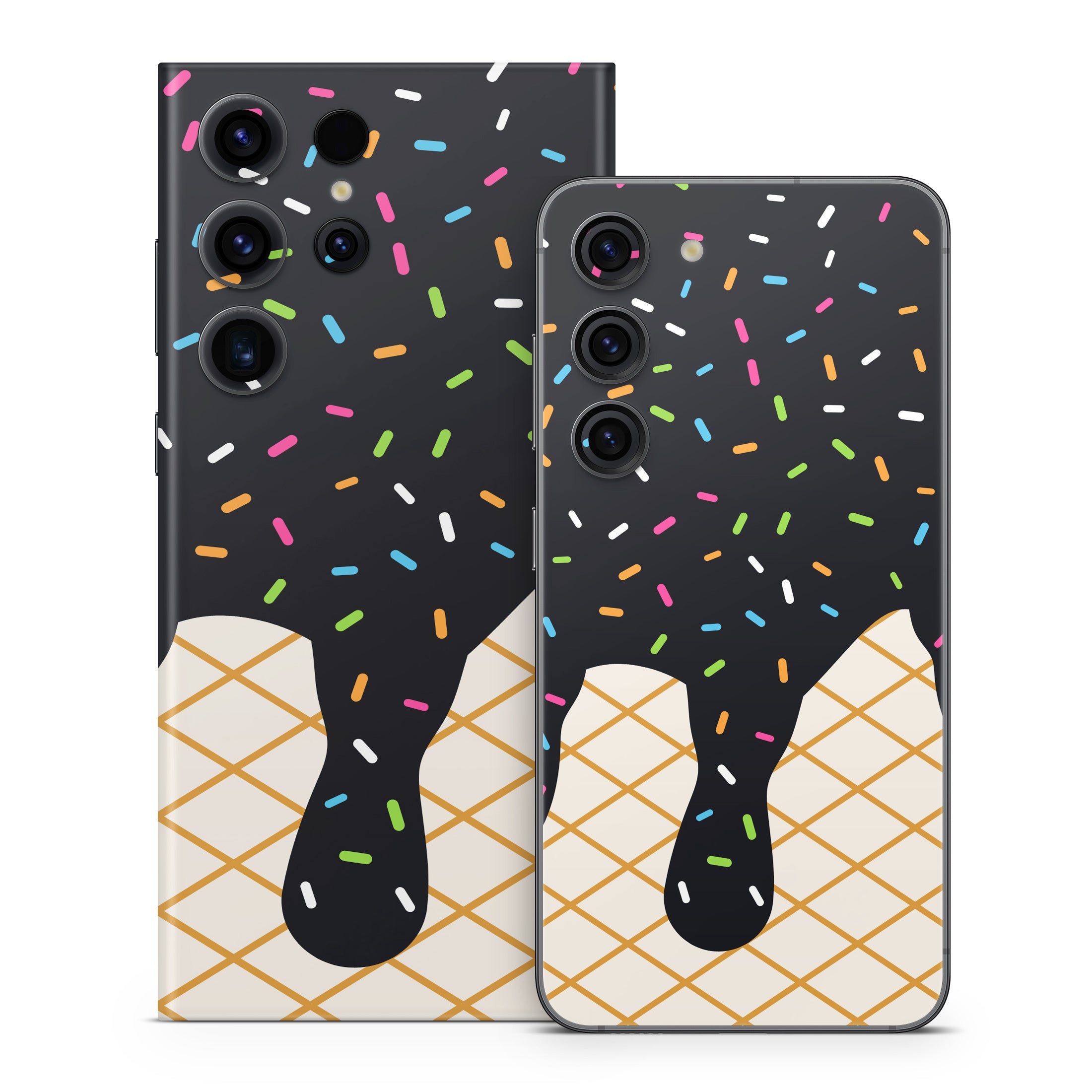 Black Ice Cream Drip - Samsung Galaxy S23 Skin