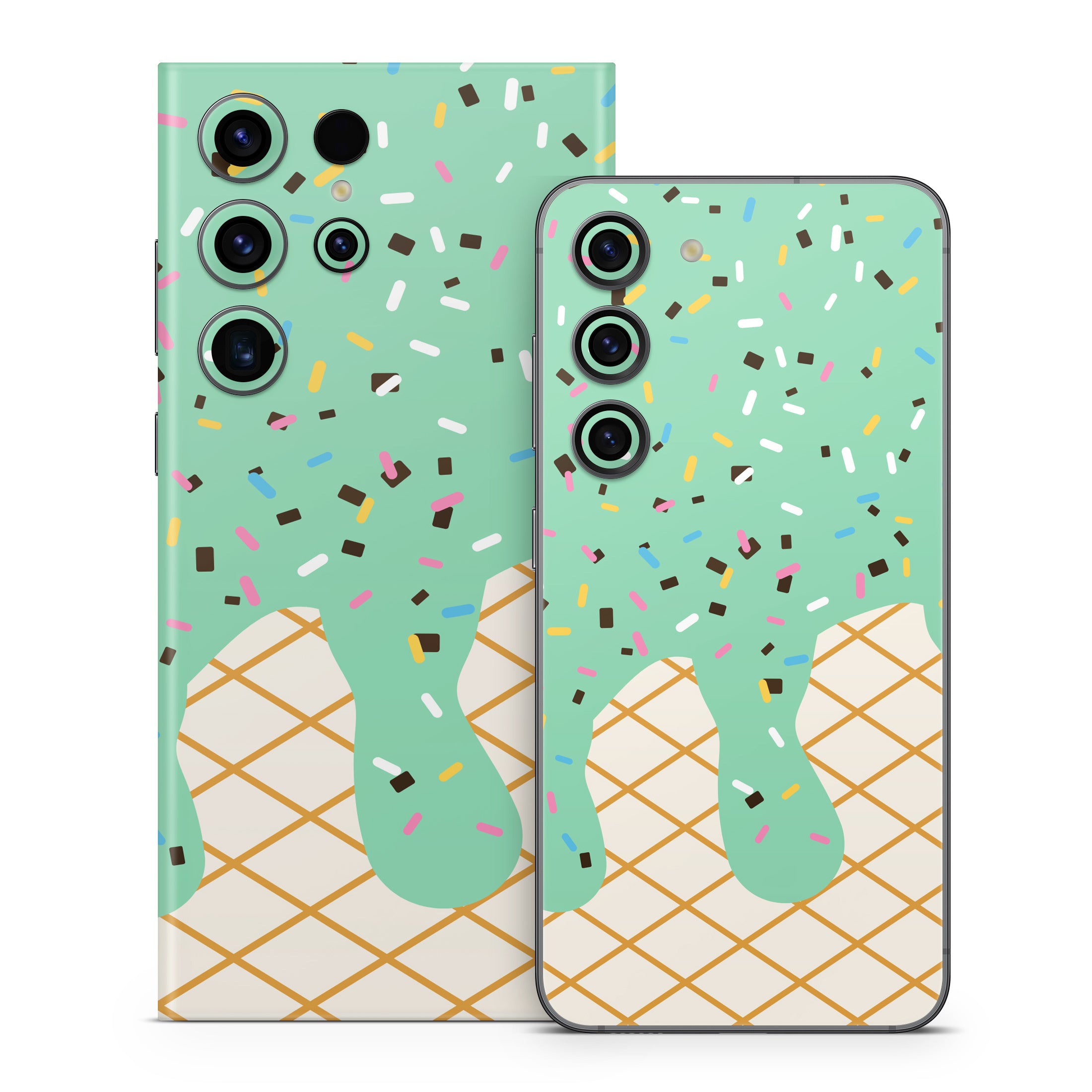 Mint Chocolate Chip Ice Cream Drip - Samsung Galaxy S23 Skin