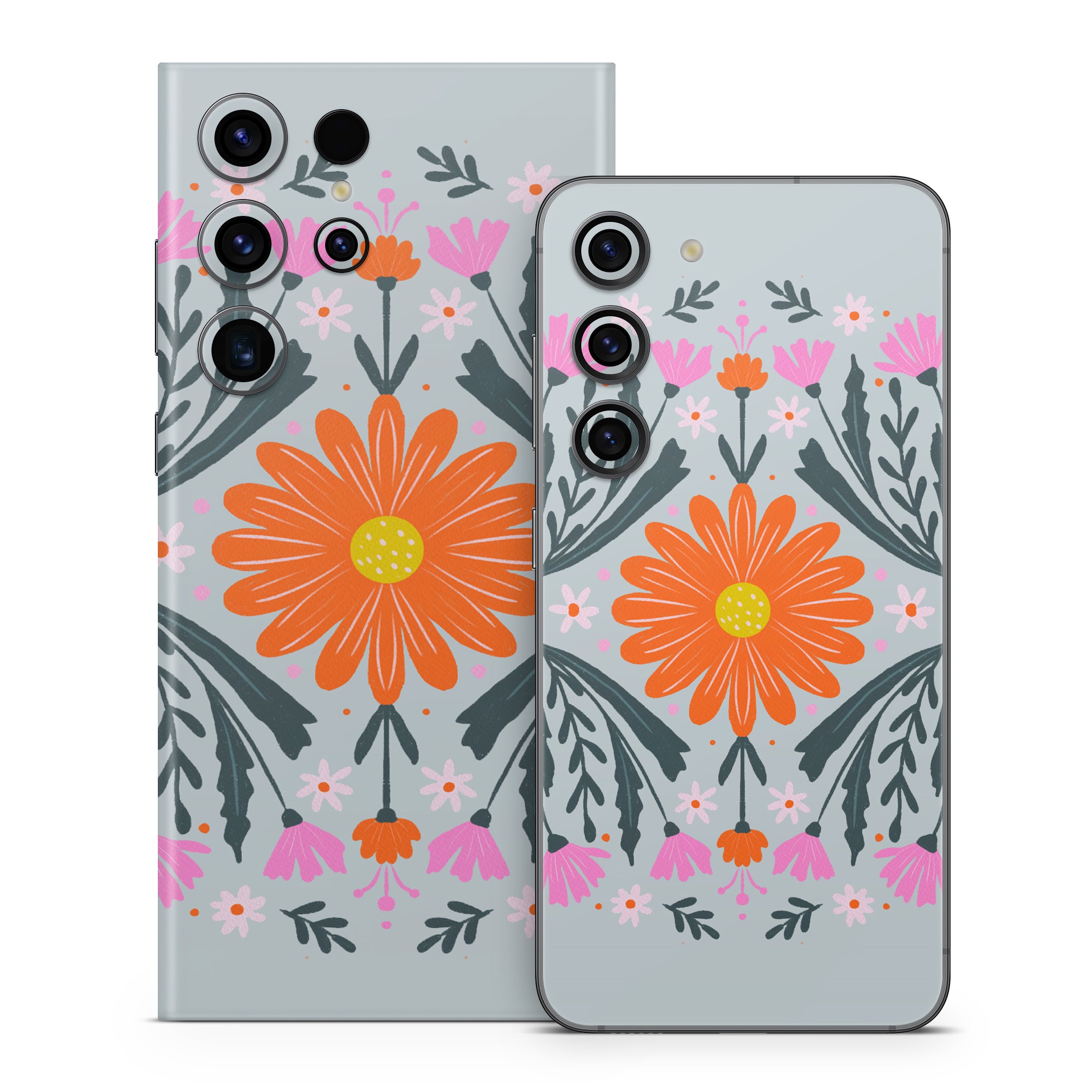 Pink and Orange Flowers - Samsung Galaxy S23 Skin