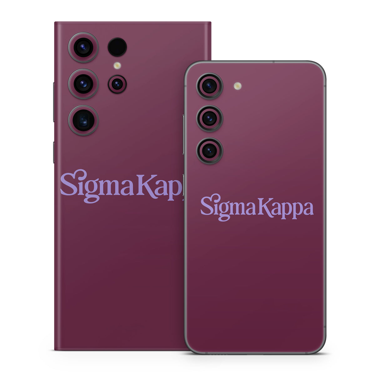 Sigma Kappa Primary Logo Legacy Lavender on Mary Maroon - Samsung Galaxy S23 Skin