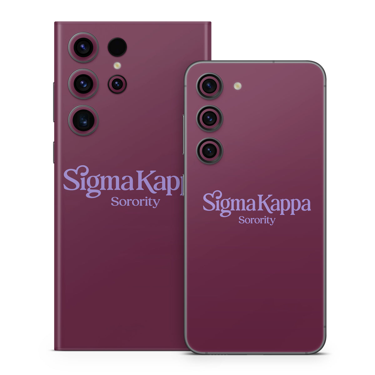 Sigma Kappa Sorority Logo Legacy Lavender on Mary Maroon - Samsung Galaxy S23 Skin