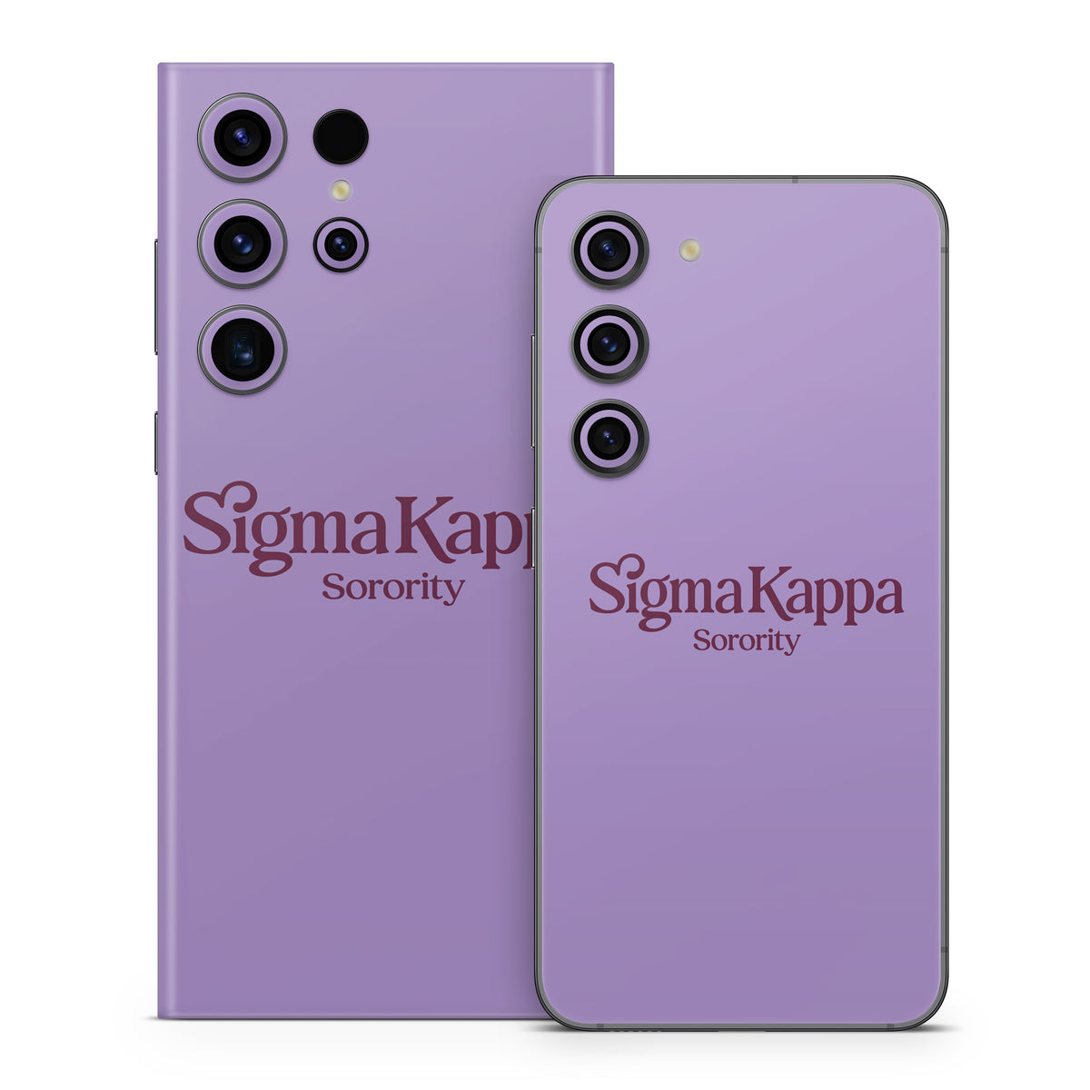 Sigma Kappa Sorority Logo Mary Maroon on Legacy Lavender - Samsung Galaxy S23 Skin