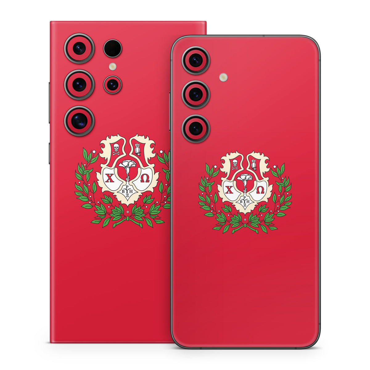 Chi Omega Crest Cardinal - Samsung Galaxy S24 Skin