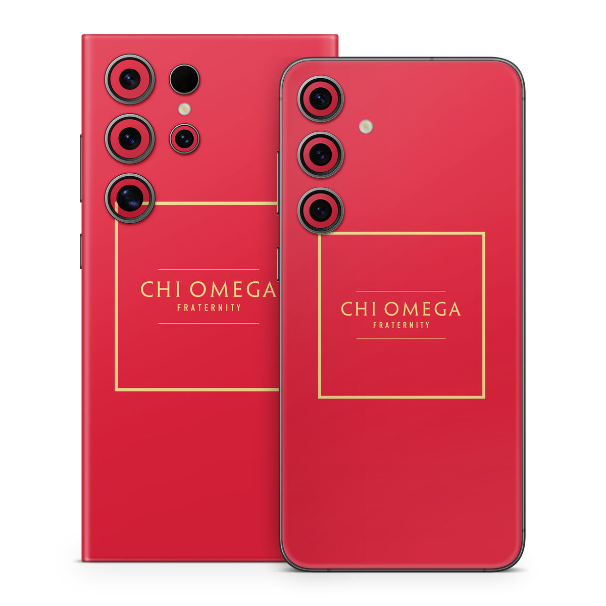 Chi Omega Fraternity Cardinal with Border - Samsung Galaxy S24 Skin