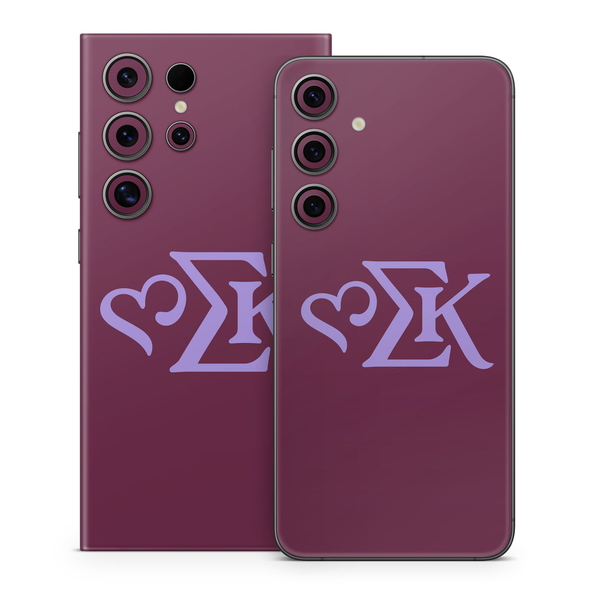 Sigma Kappa Greek Letters Legacy Lavender on Mary Maroon - Samsung Galaxy S24 Skin