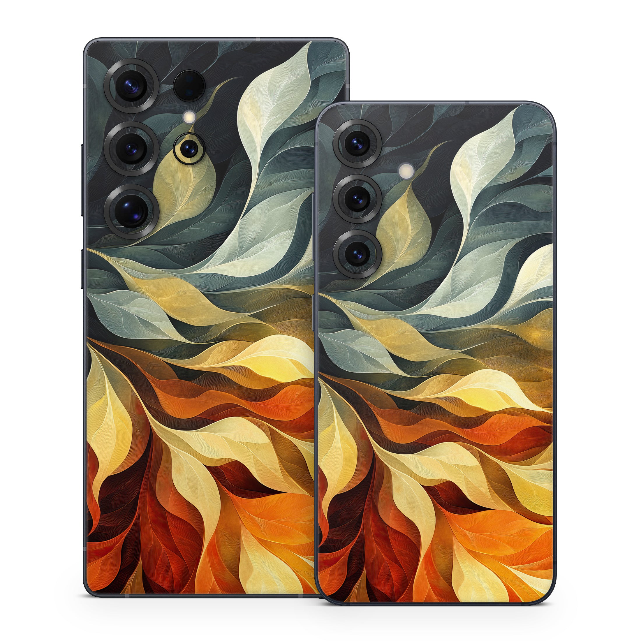 Orange and Charcoal - Samsung Galaxy S25 Skin