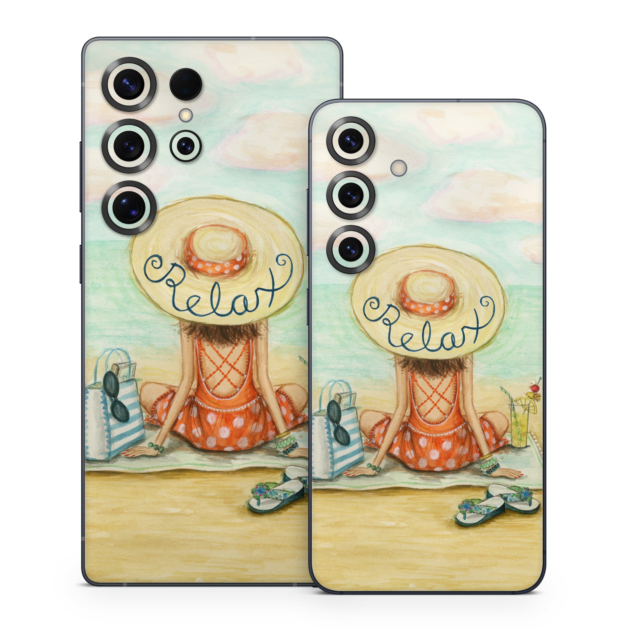 Relaxing on Beach - Samsung Galaxy S25 Skin