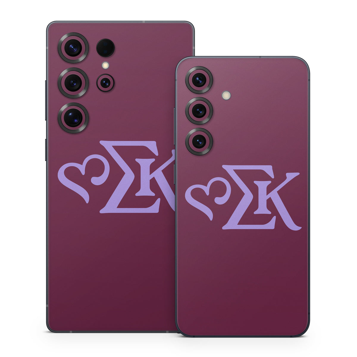 Sigma Kappa Greek Letters Legacy Lavender on Mary Maroon - Samsung Galaxy S25 Skin