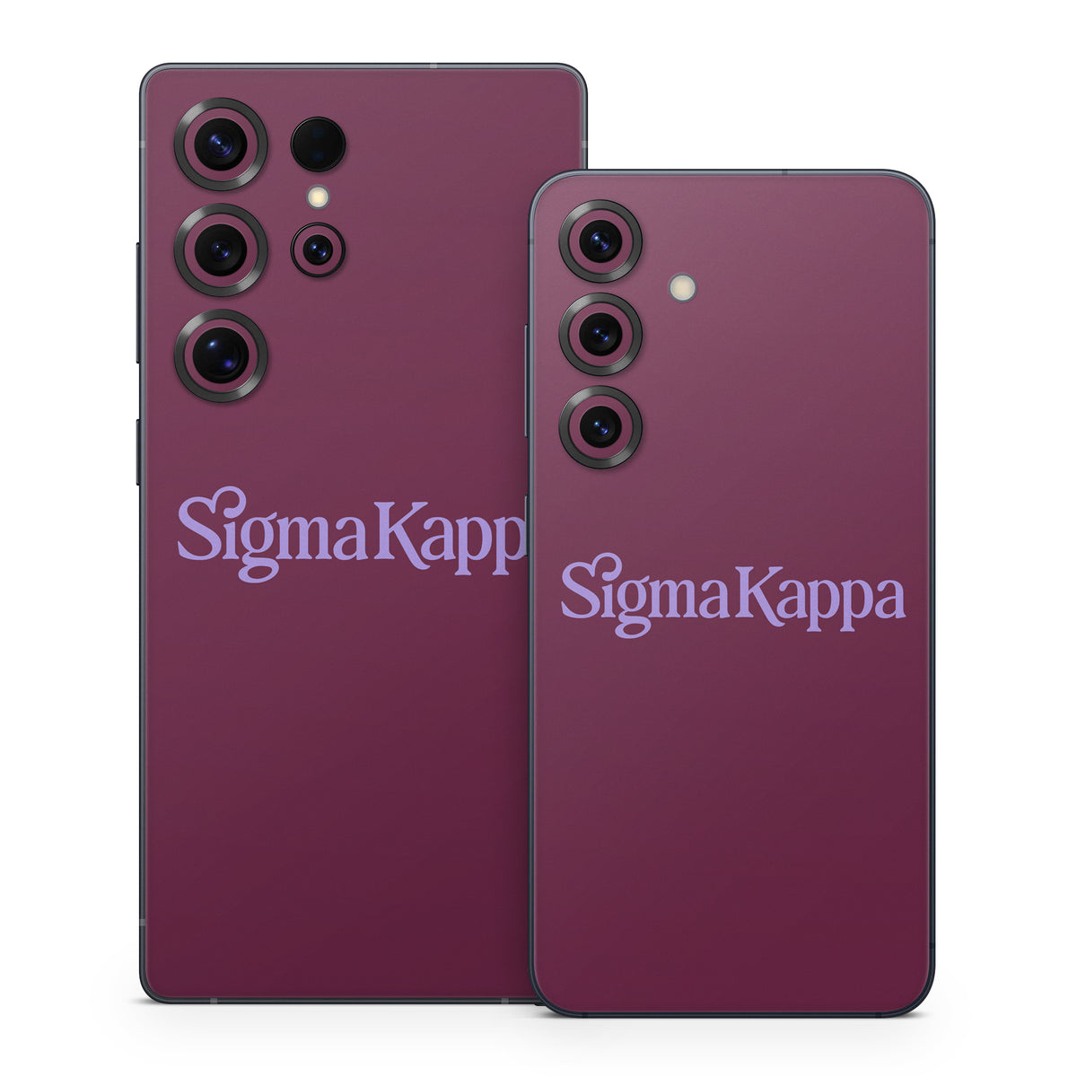 Sigma Kappa Primary Logo Legacy Lavender on Mary Maroon - Samsung Galaxy S25 Skin