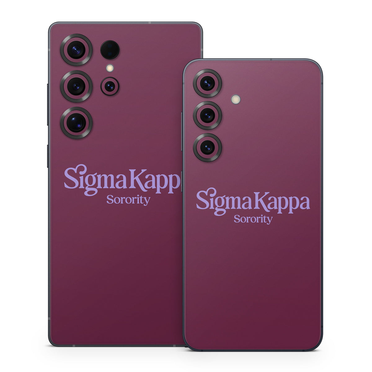 Sigma Kappa Sorority Logo Legacy Lavender on Mary Maroon - Samsung Galaxy S25 Skin