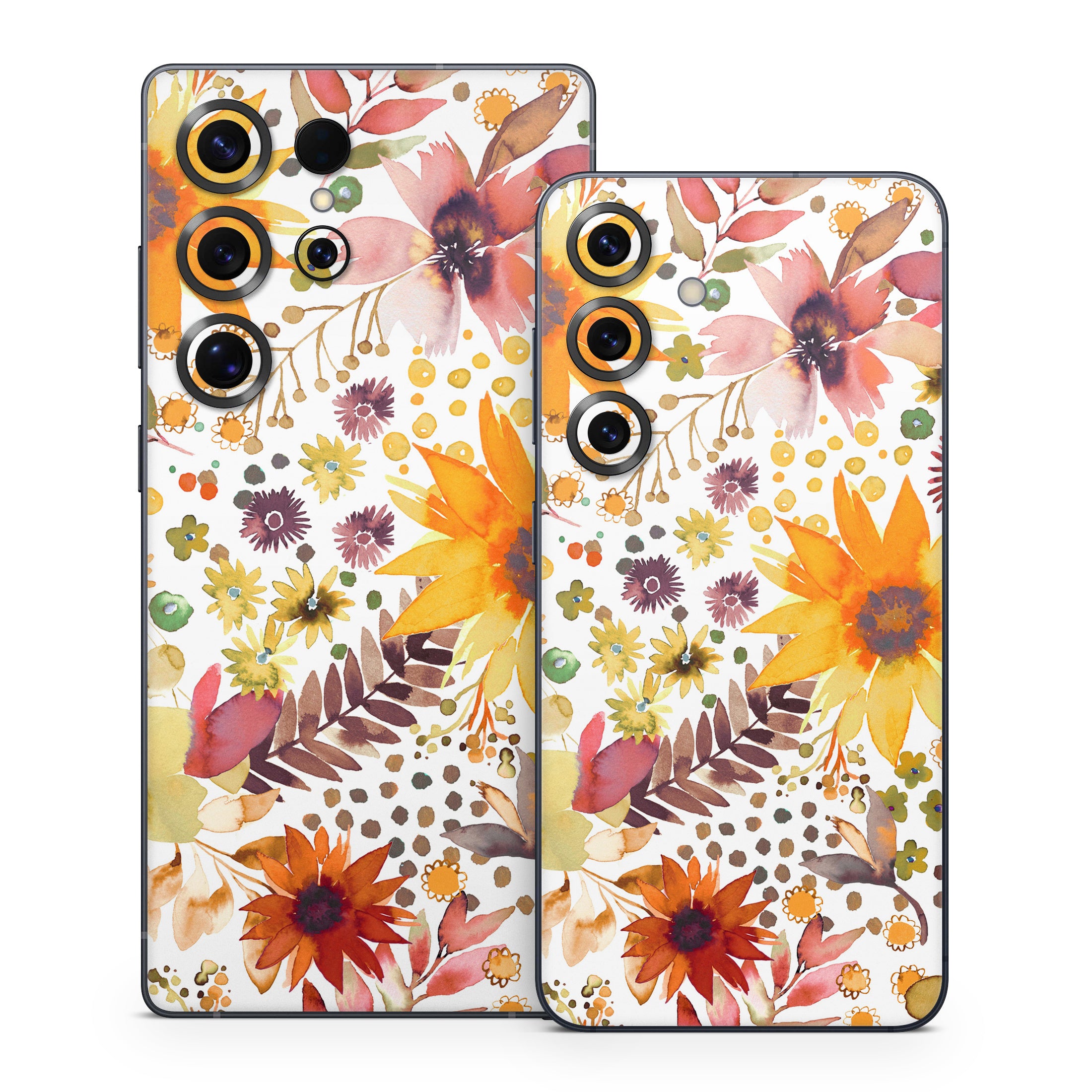 Summer Watercolor Sunflowers - Samsung Galaxy S25 Skin