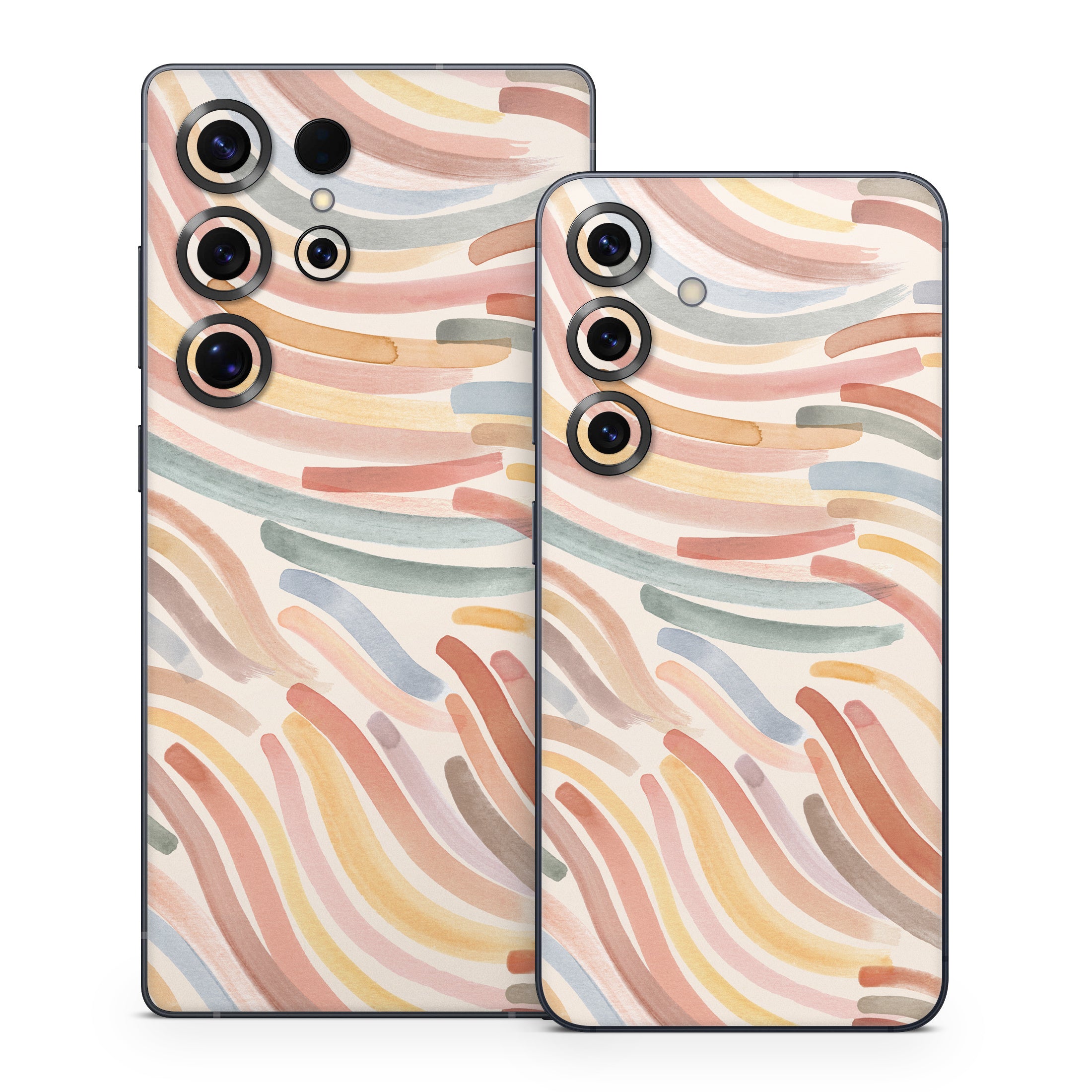 Terracotta Brushstroke Waves - Samsung Galaxy S25 Skin