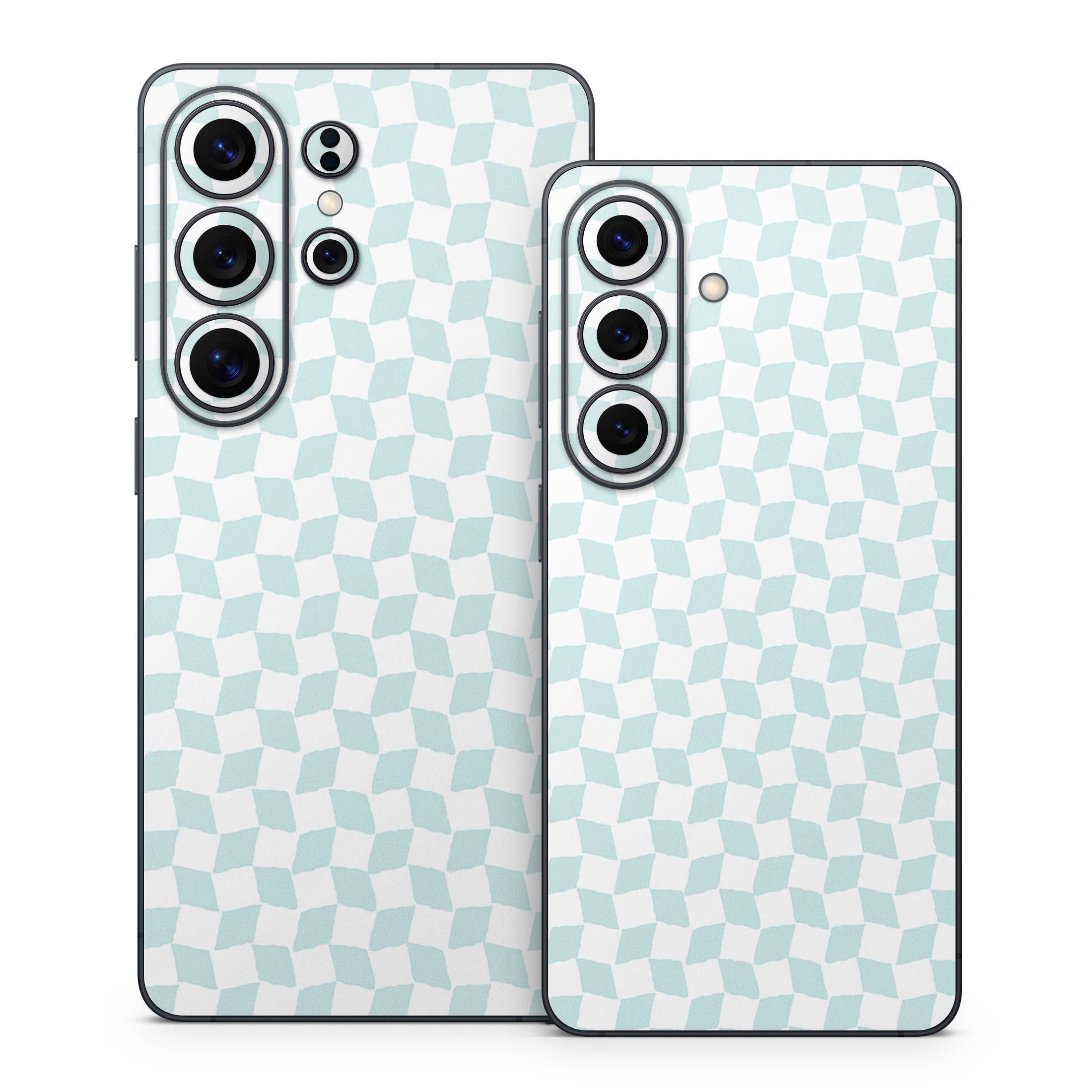 Checker Light Blue - Samsung Galaxy S26 Skin