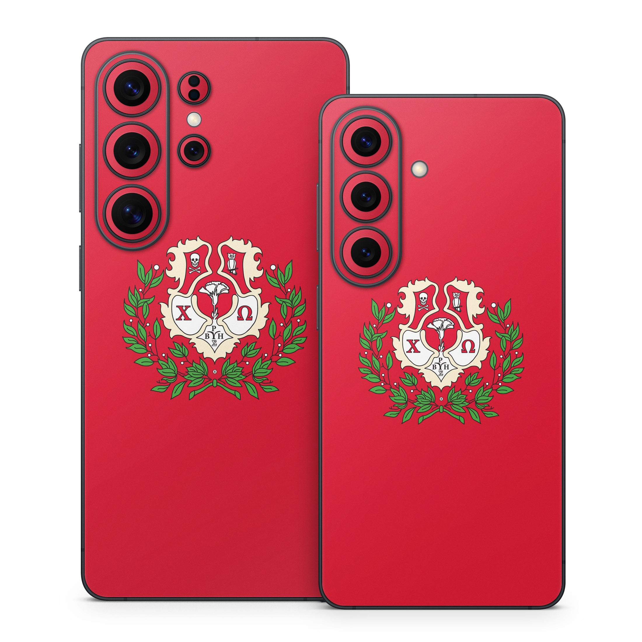 Chi Omega Crest Cardinal - Samsung Galaxy S26 Skin