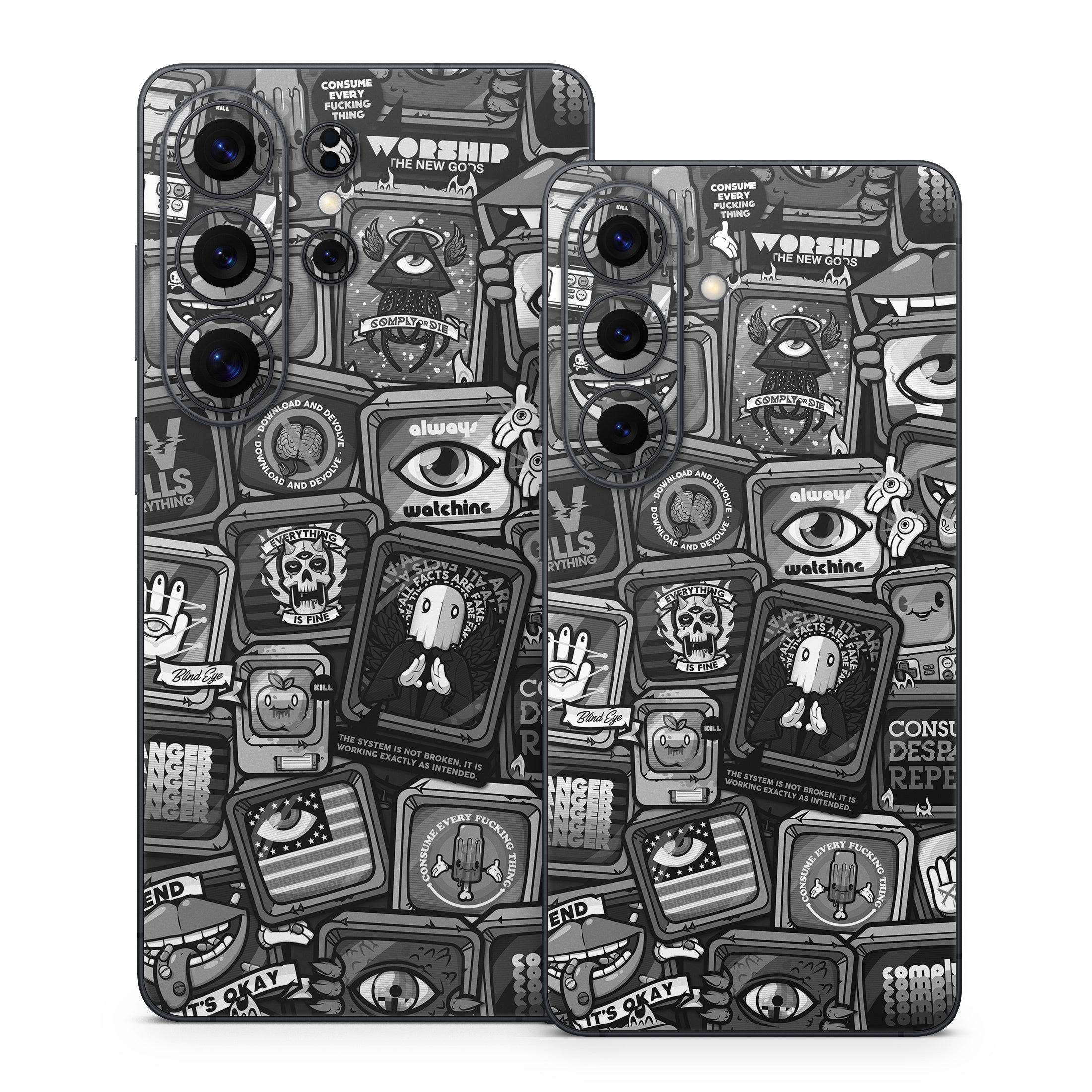 Distraction Tactic B&W - Samsung Galaxy S26 Skin
