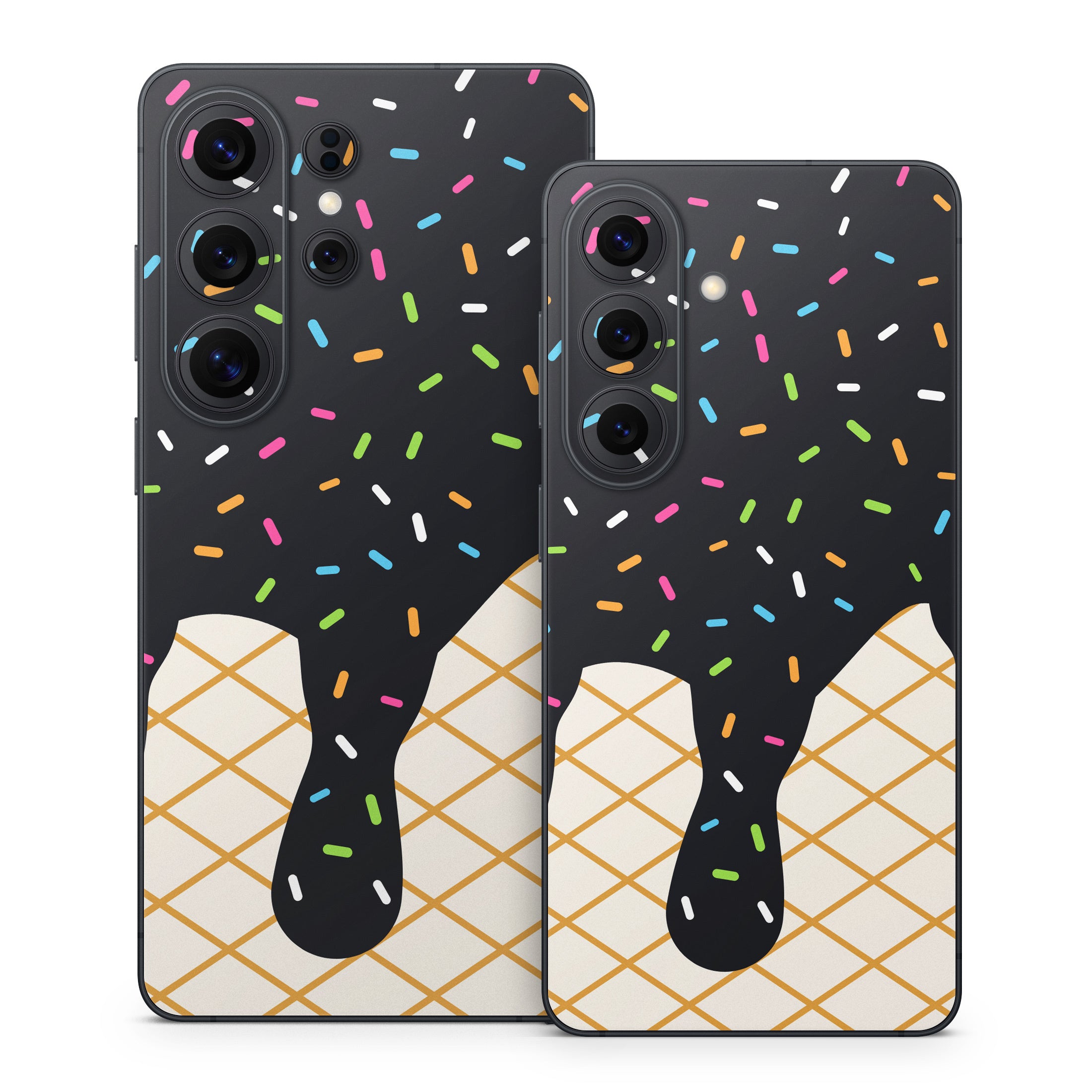 Black Ice Cream Drip - Samsung Galaxy S26 Skin