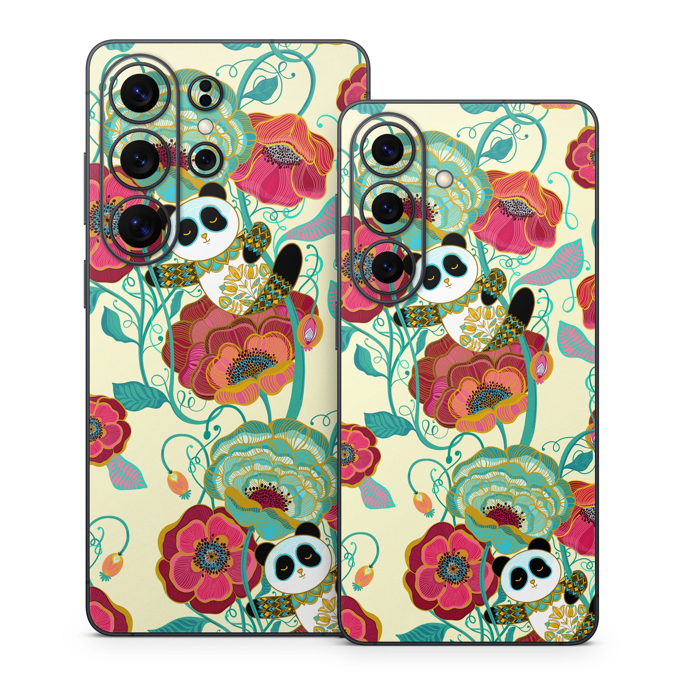 Panda Flowers - Samsung Galaxy S26 Skin