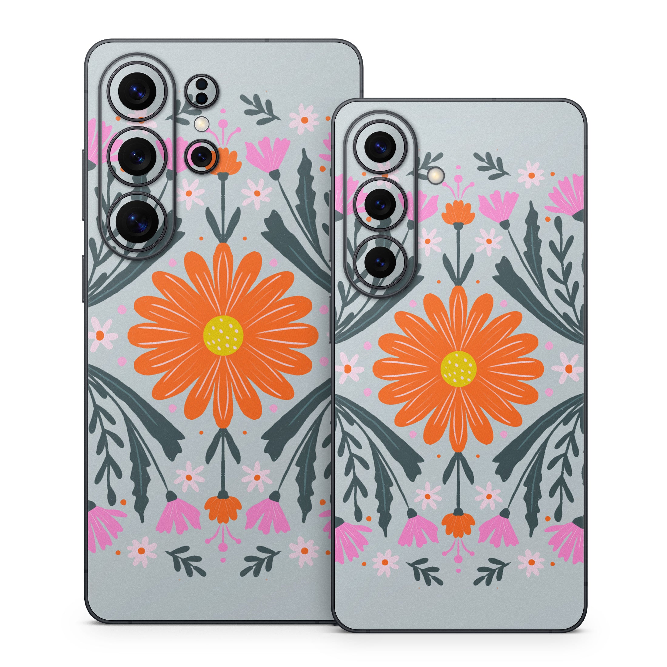 Pink and Orange Flowers - Samsung Galaxy S26 Skin