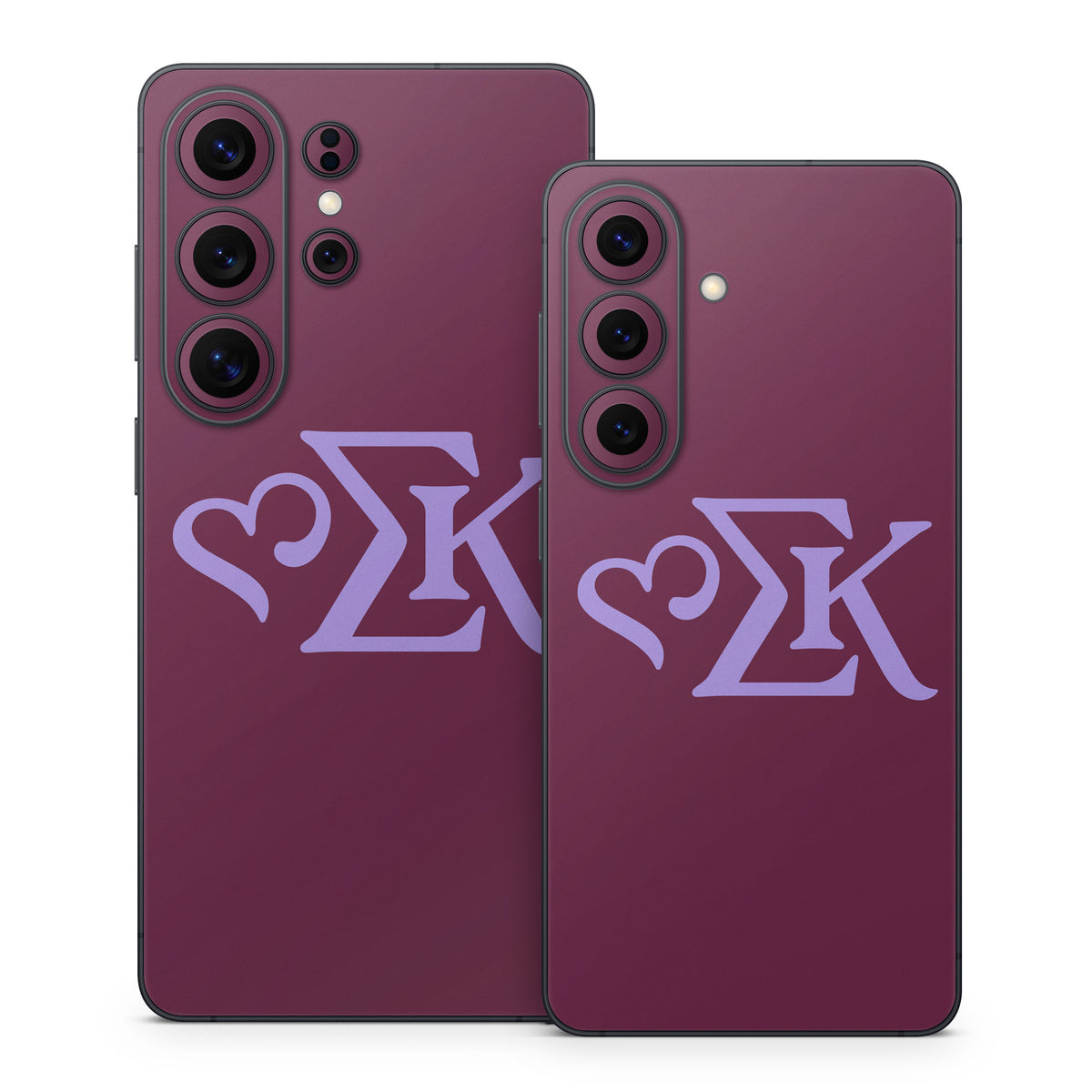 Sigma Kappa Greek Letters Legacy Lavender on Mary Maroon - Samsung Galaxy S26 Skin