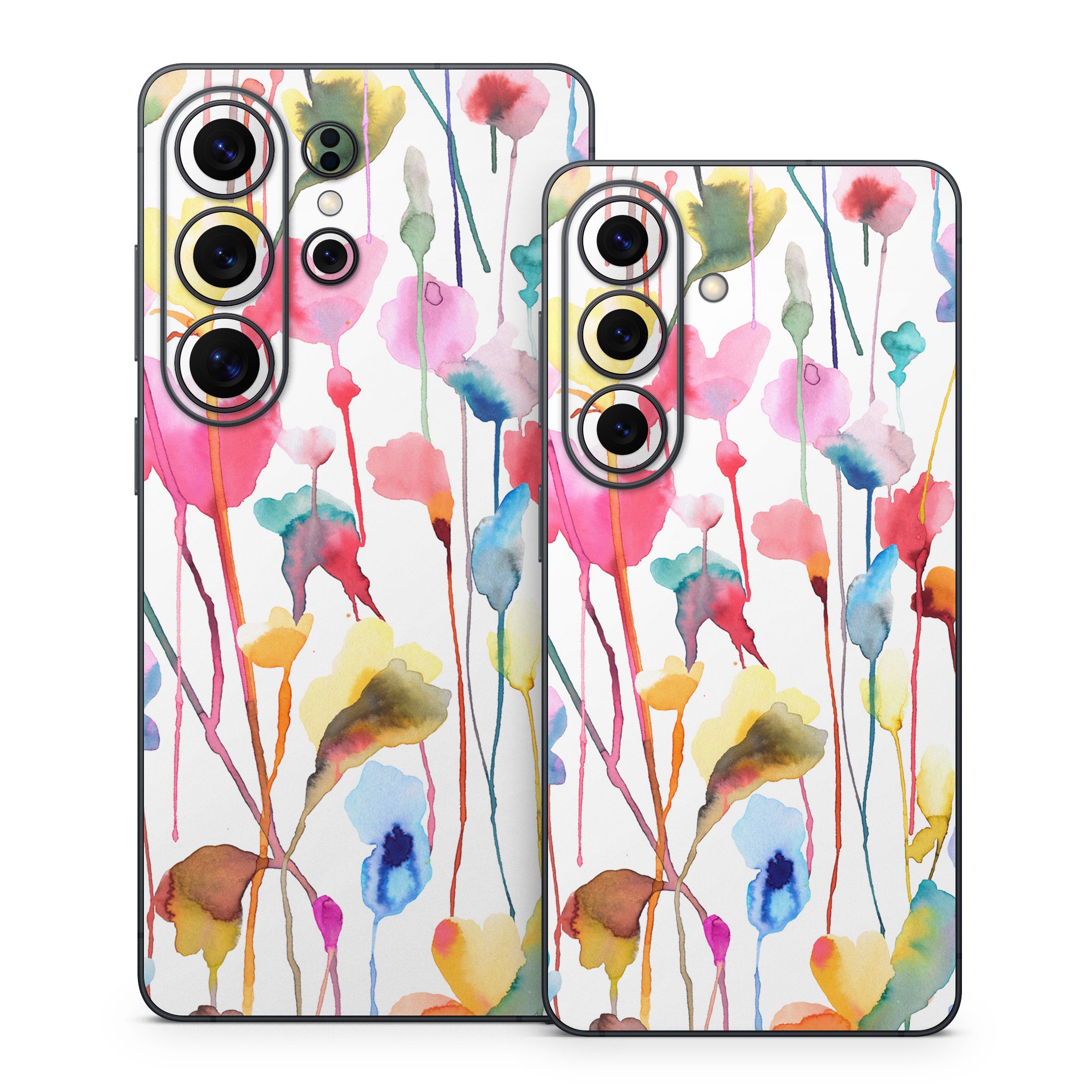 Watercolor Wild Flowers - Samsung Galaxy S26 Skin