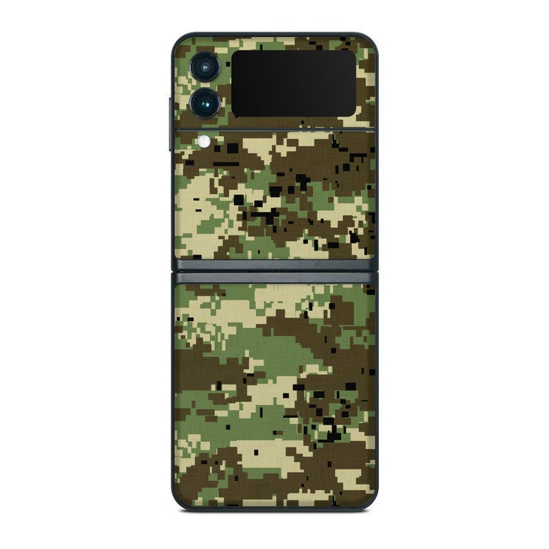 Digital Woodland Camo - Samsung Galaxy Z Flip 3 Skin