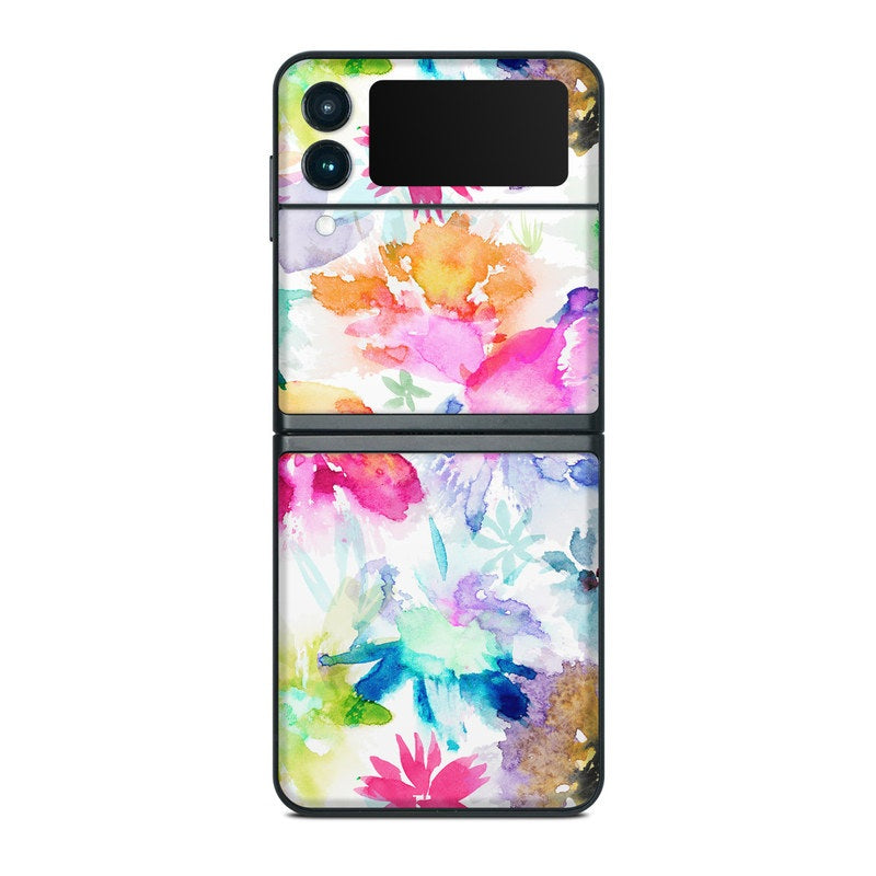 Watercolor Spring Memories - Samsung Galaxy Z Flip 3 Skin