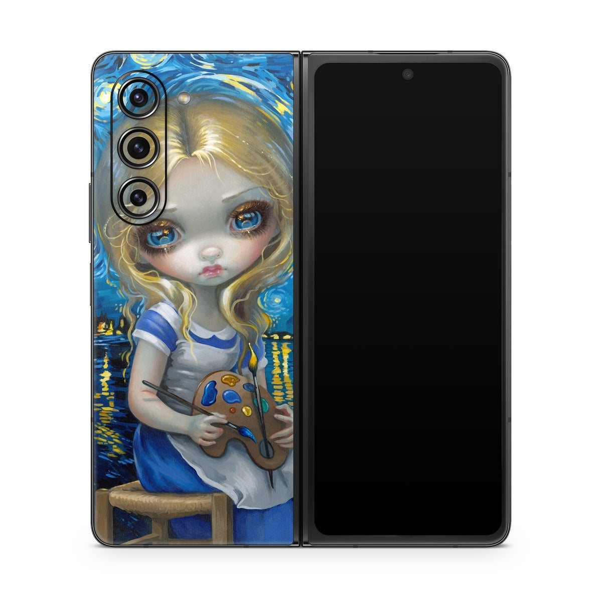 Alice in a Van Gogh - Samsung Galaxy Z Fold5 Skin