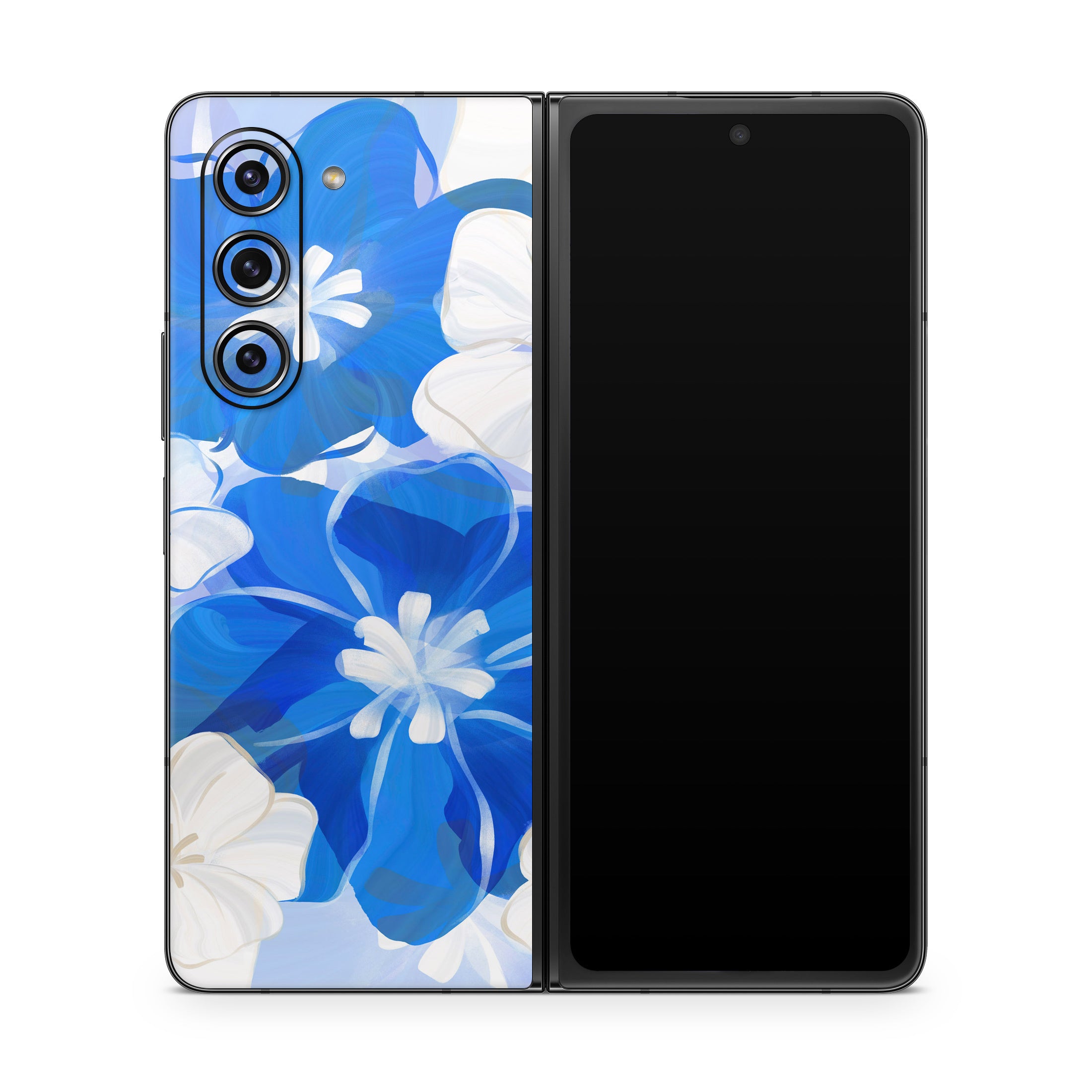 Blue Flowers - Samsung Galaxy Z Fold5 Skin