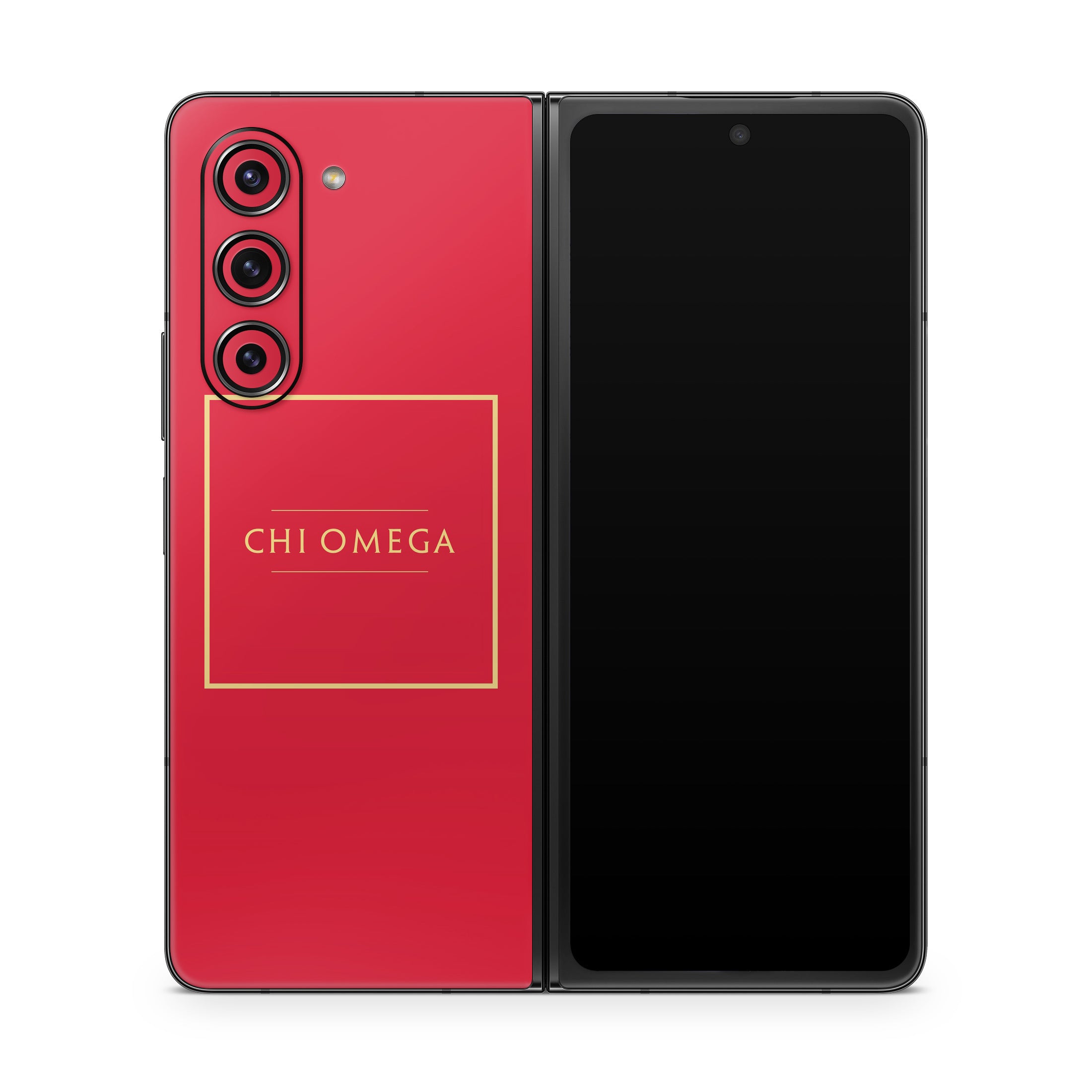 Chi Omega Cardinal with Border - Samsung Galaxy Z Fold5 Skin