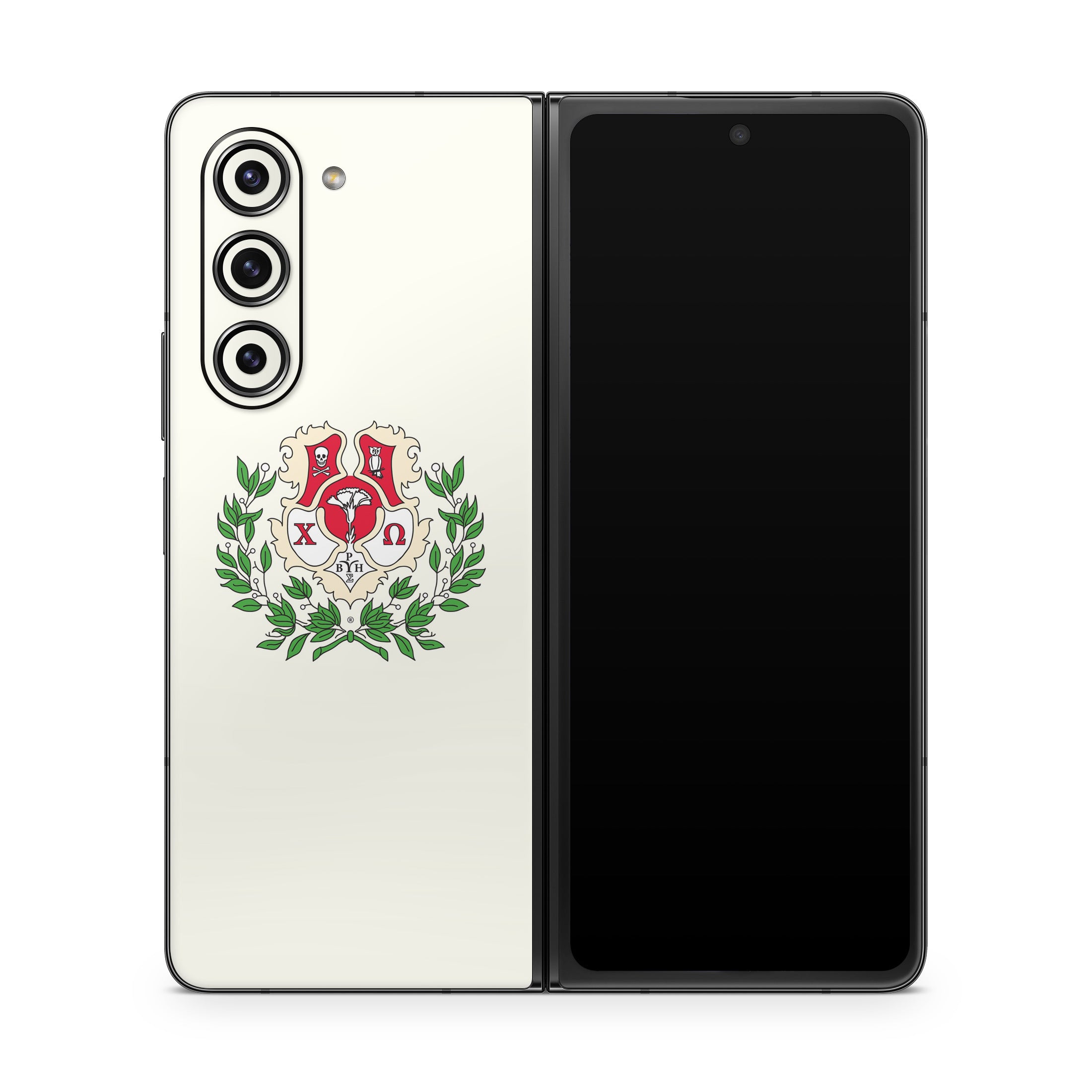 Chi Omega Crest Cream - Samsung Galaxy Z Fold5 Skin