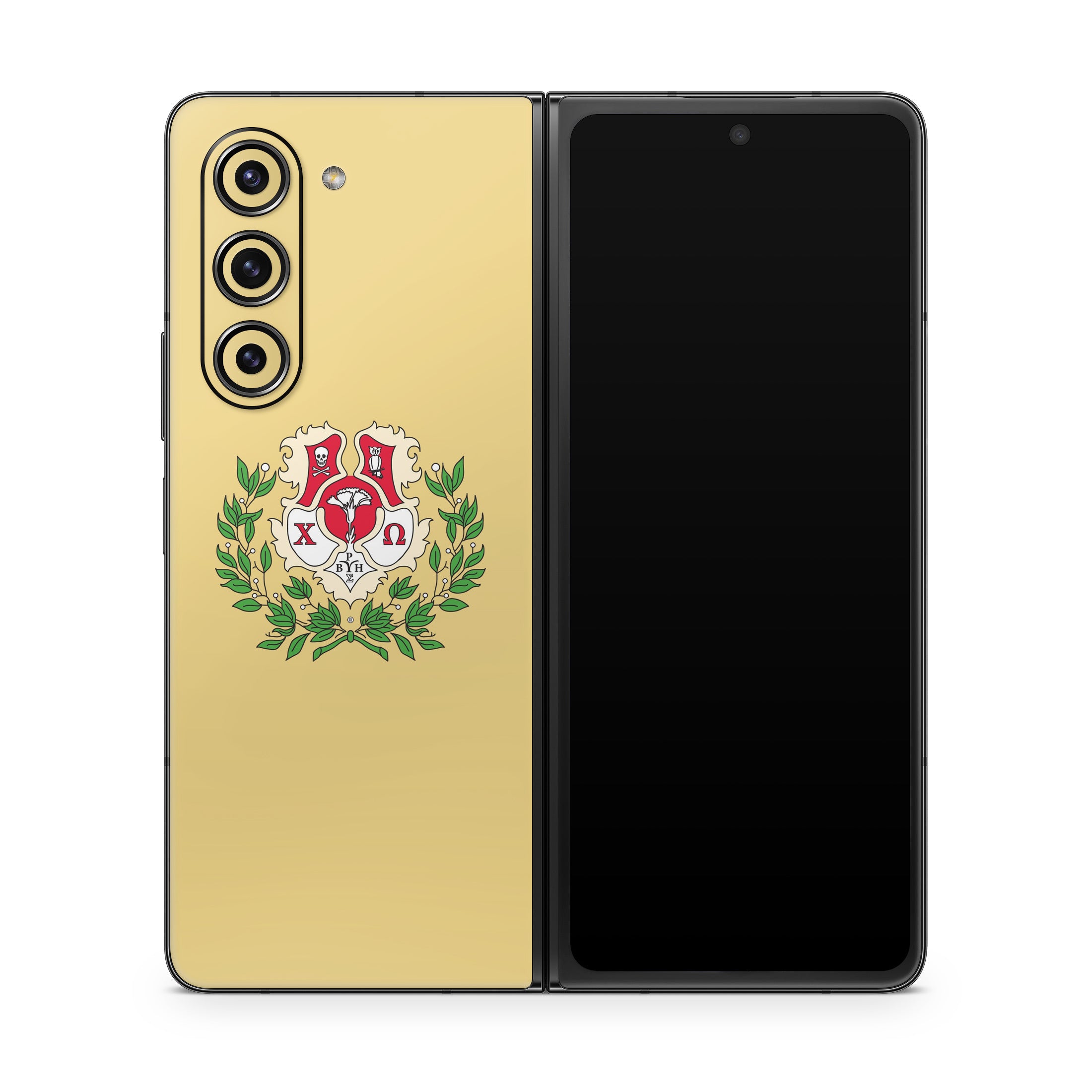 Chi Omega Crest Straw - Samsung Galaxy Z Fold5 Skin
