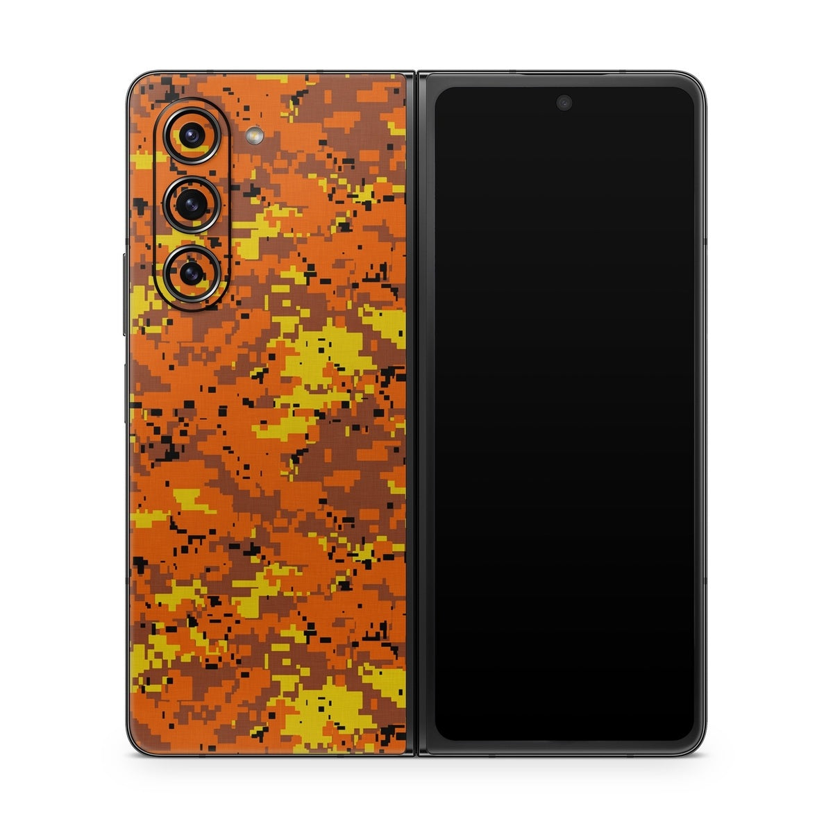 Digital Orange Camo - Samsung Galaxy Z Fold5 Skin