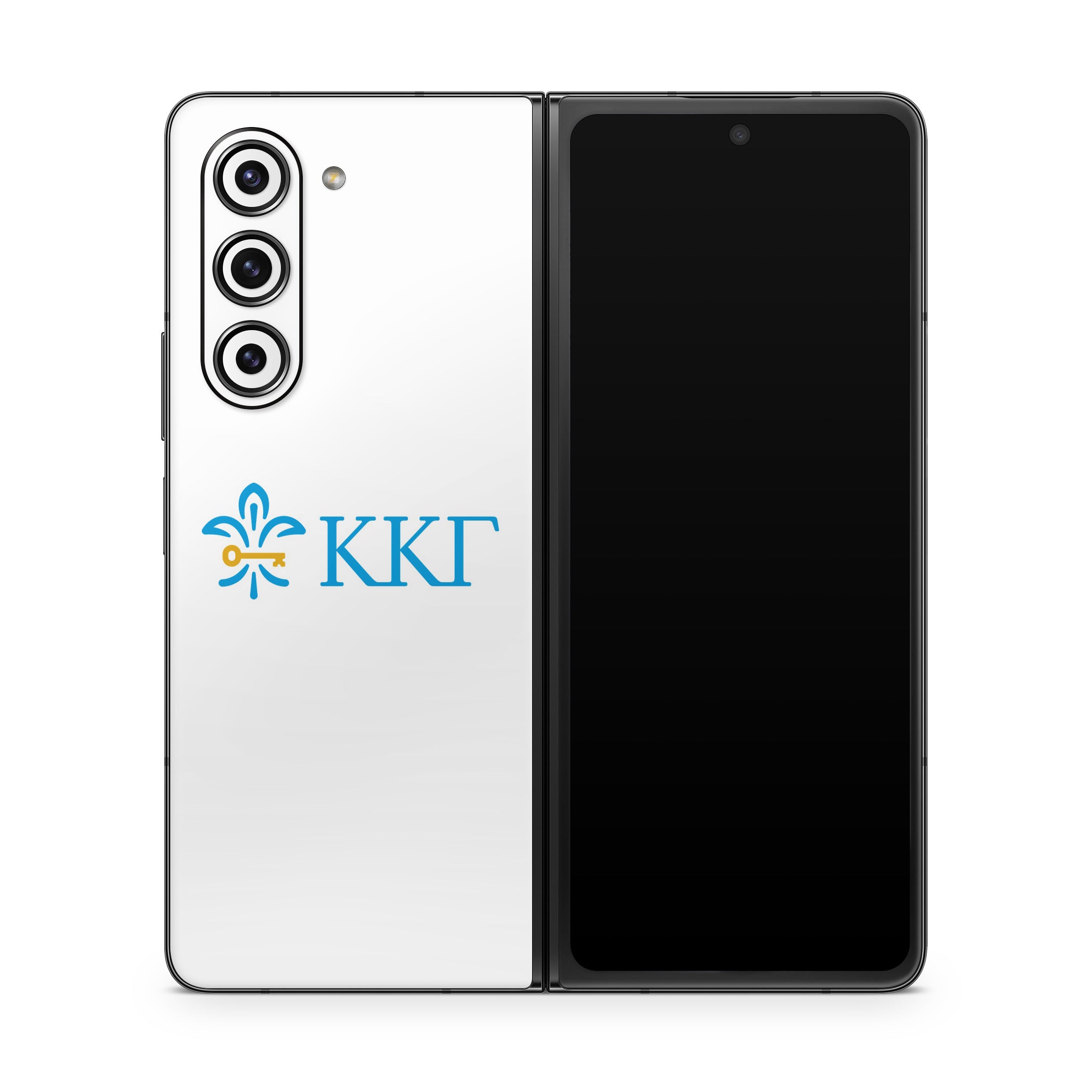 Kappa Kappa Gamma Letterkey Horizontal White - Samsung Galaxy Z Fold5 Skin