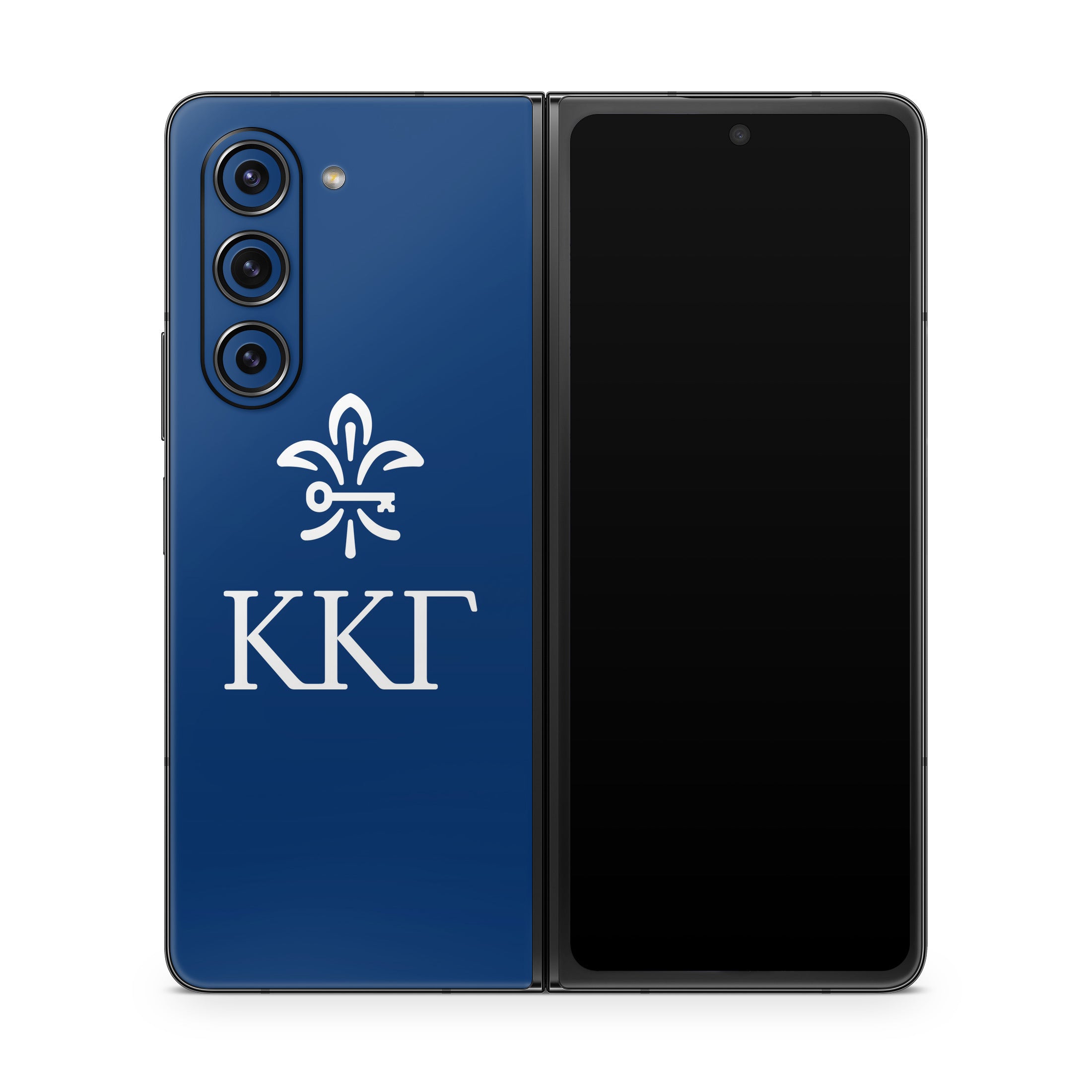 Kappa Kappa Gamma Letterkey Vertical Kappa Blue - Samsung Galaxy Z Fold5 Skin