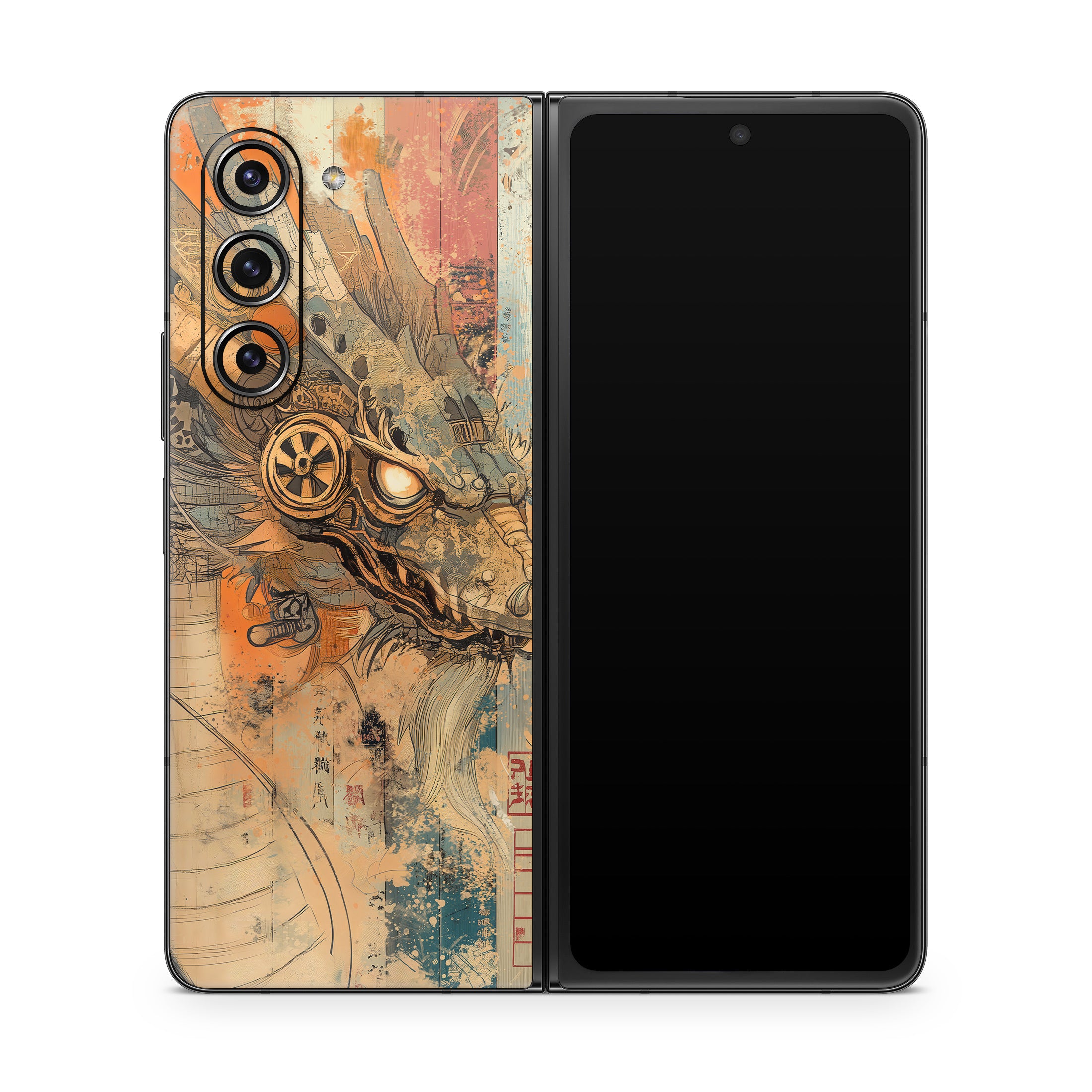 Orange Dragon - Samsung Galaxy Z Fold5 Skin