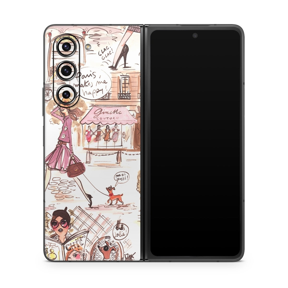 Paris Makes Me Happy - Samsung Galaxy Z Fold5 Skin