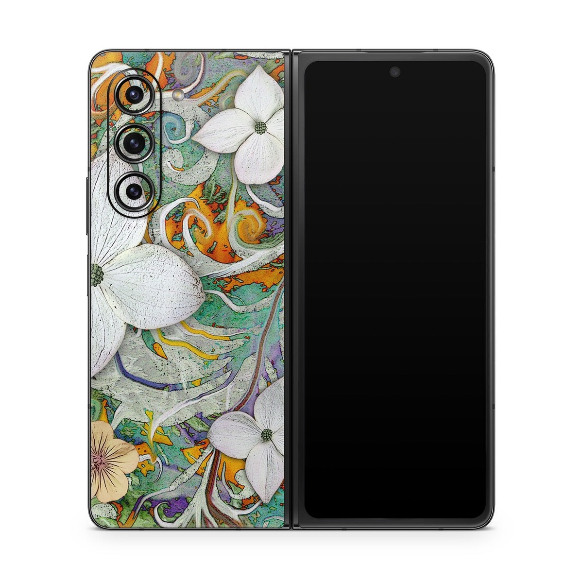 Sangria Flora - Samsung Galaxy Z Fold5 Skin