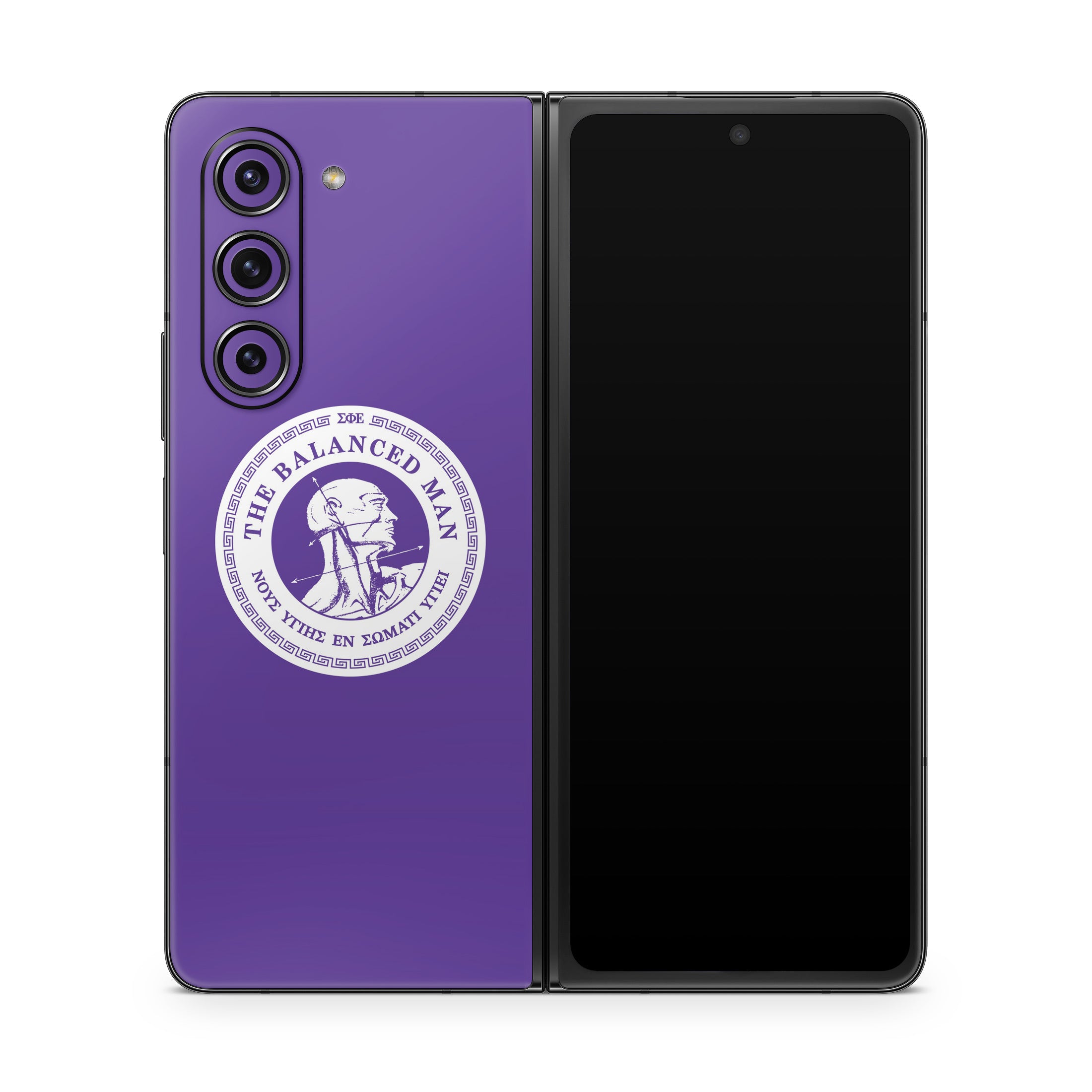Sigma Phi Epsilon Balanced Man Purple - Samsung Galaxy Z Fold5 Skin