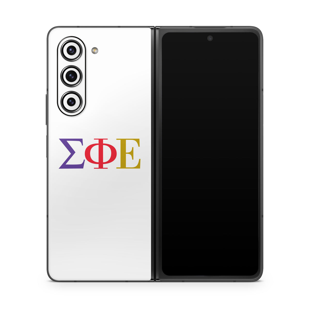 Sigma Phi Epsilon Greek Letters White - Samsung Galaxy Z Fold5 Skin